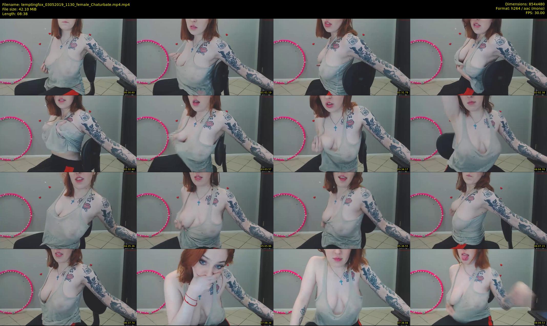 temptingfox — 9 minute Chaturbate female cam show recording, 480p, May 3, 2019