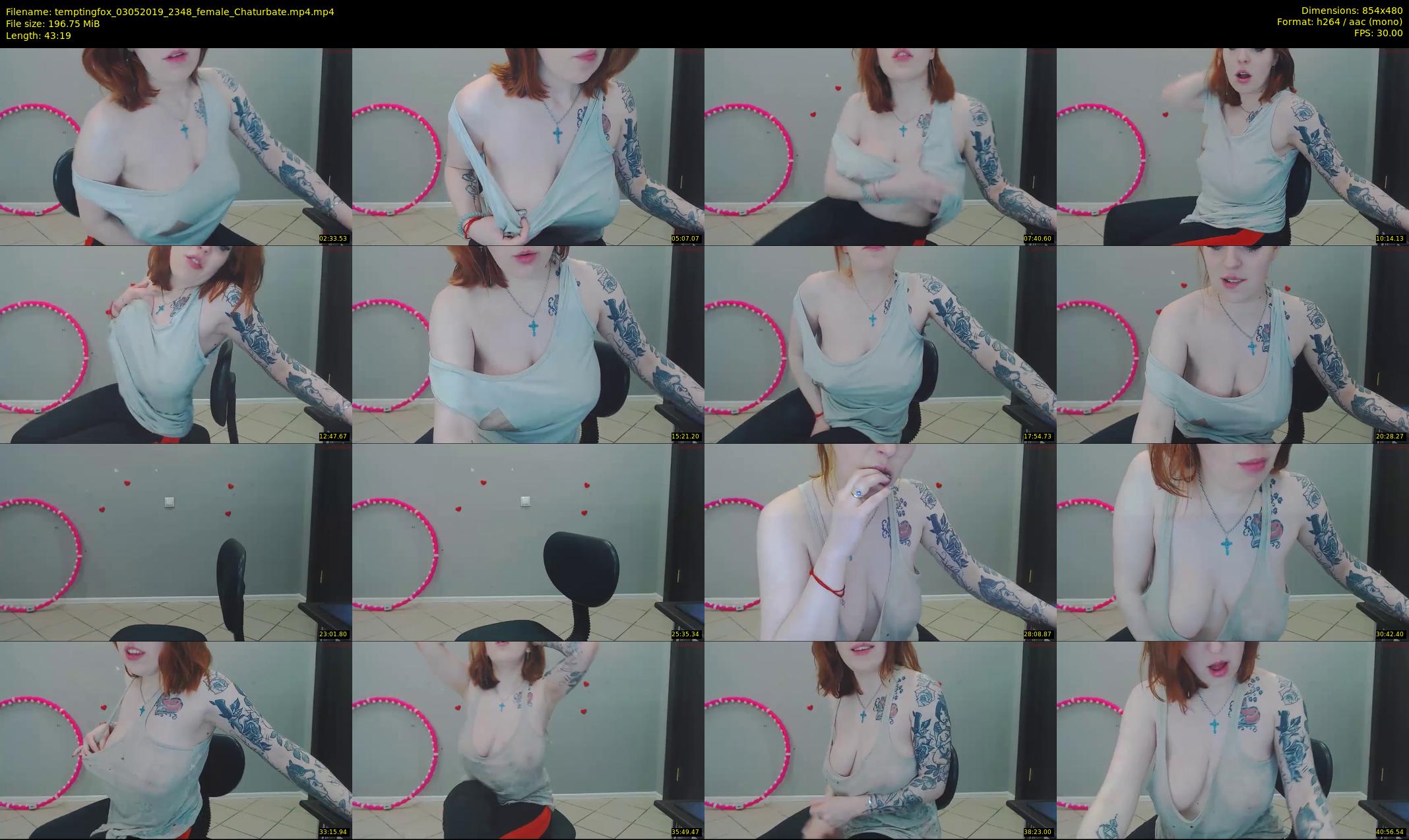 temptingfox — 44 minute Chaturbate female cam show recording, 480p, May 3, 2019