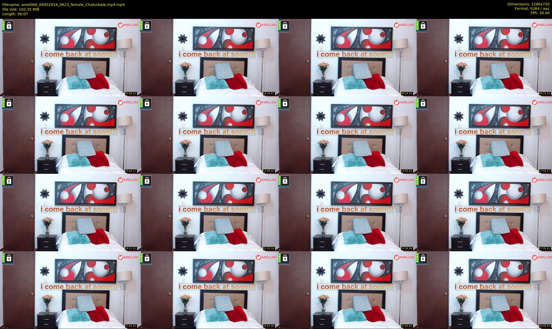 anielli69 — 37 minute Chaturbate female cam show recording, 720p, May 4, 2019
