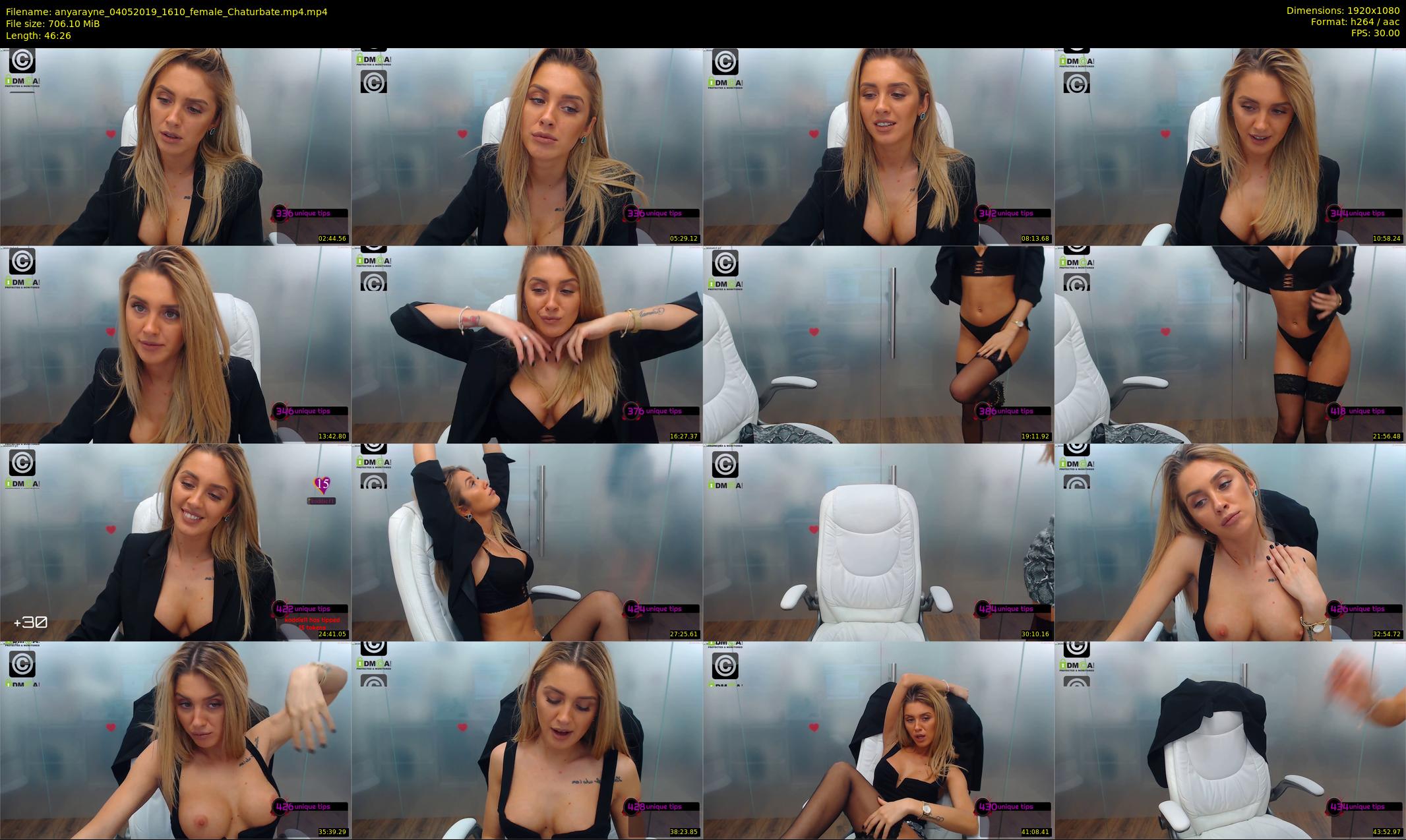 anyarayne — 47 minute Chaturbate female cam show recording, 1080p, May 4, 2019