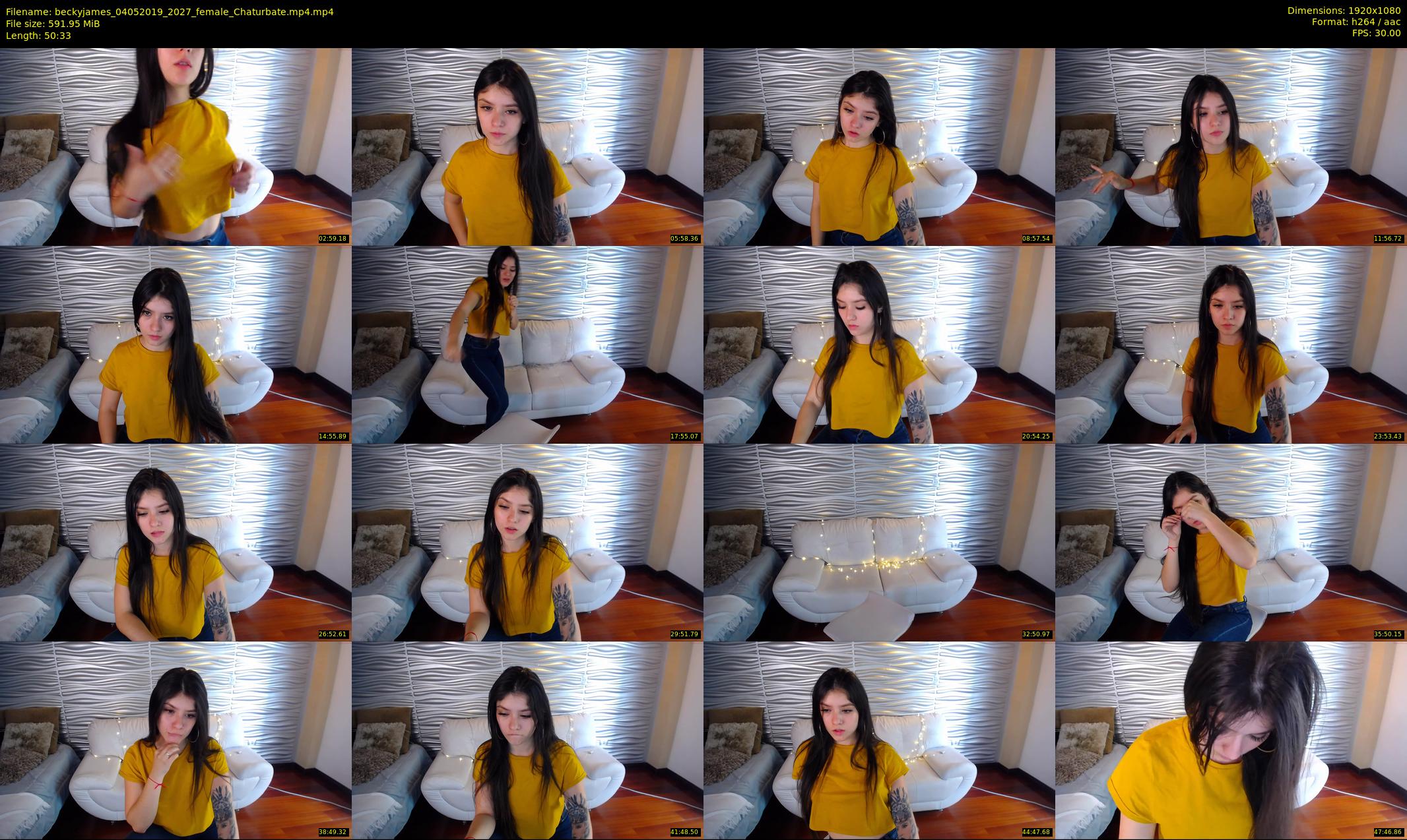beckyjames — 51 minute Chaturbate female cam show recording, 1080p, May 4, 2019