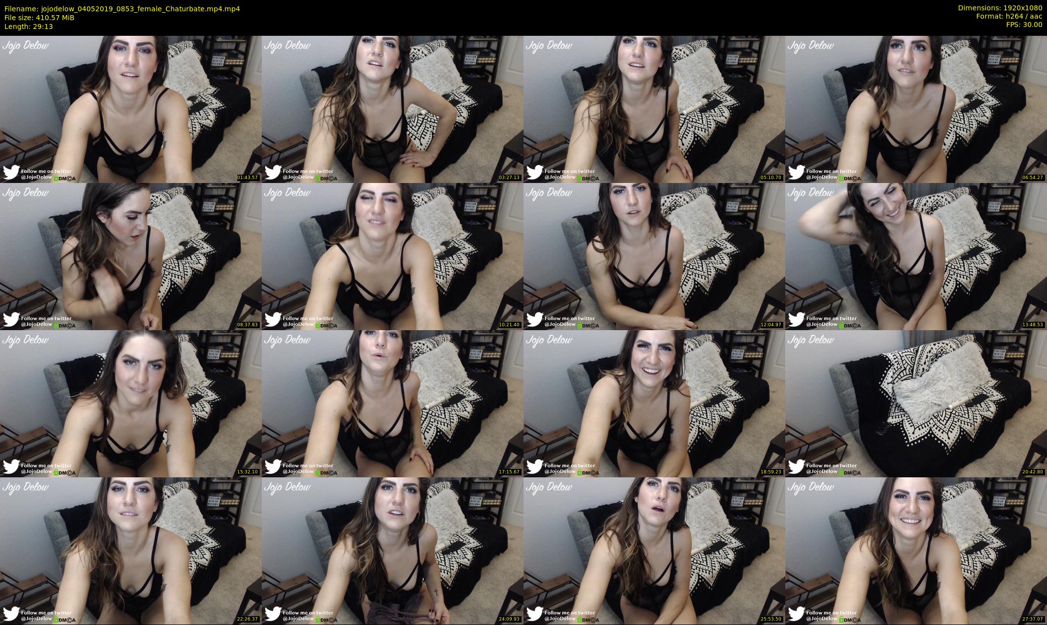 jojodelow — 30 minute Chaturbate female cam show recording, 1080p, May 4, 2019