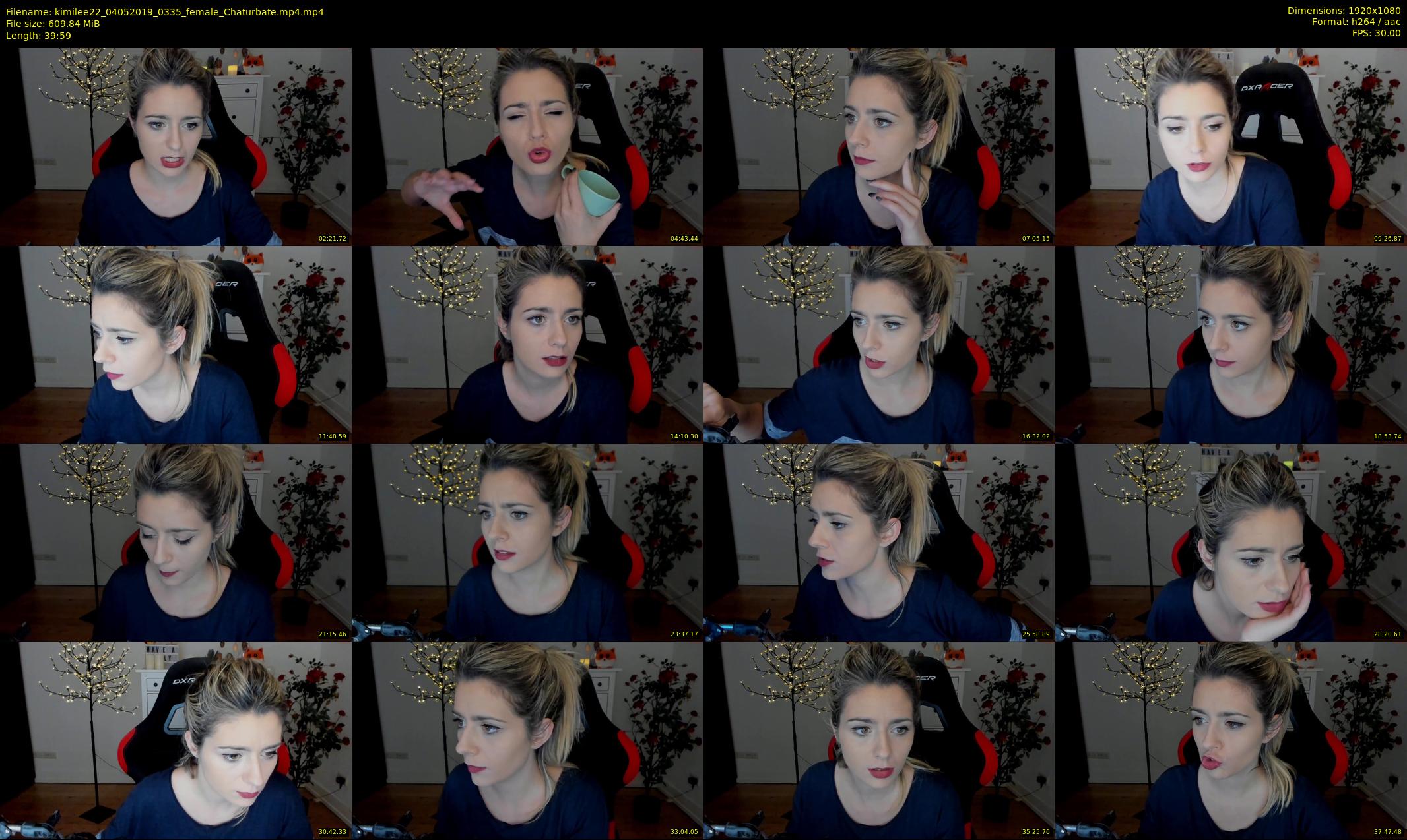 kimilee22 — 40 minute Chaturbate female cam show recording, 1080p, May 4, 2019