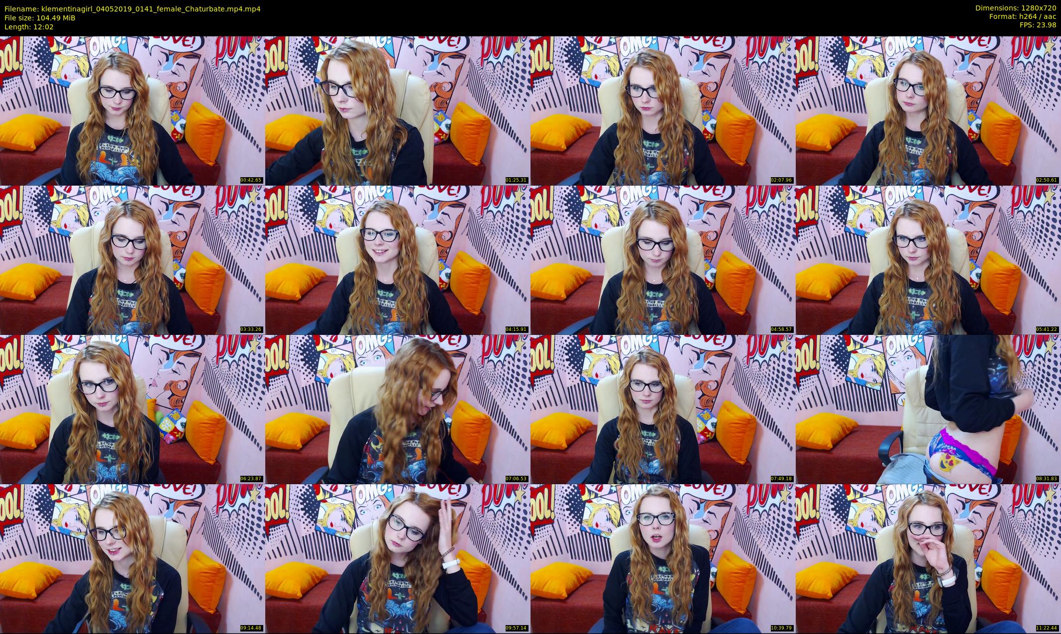 klementinagirl — 13 minute Chaturbate female cam show recording, 720p, May 4, 2019