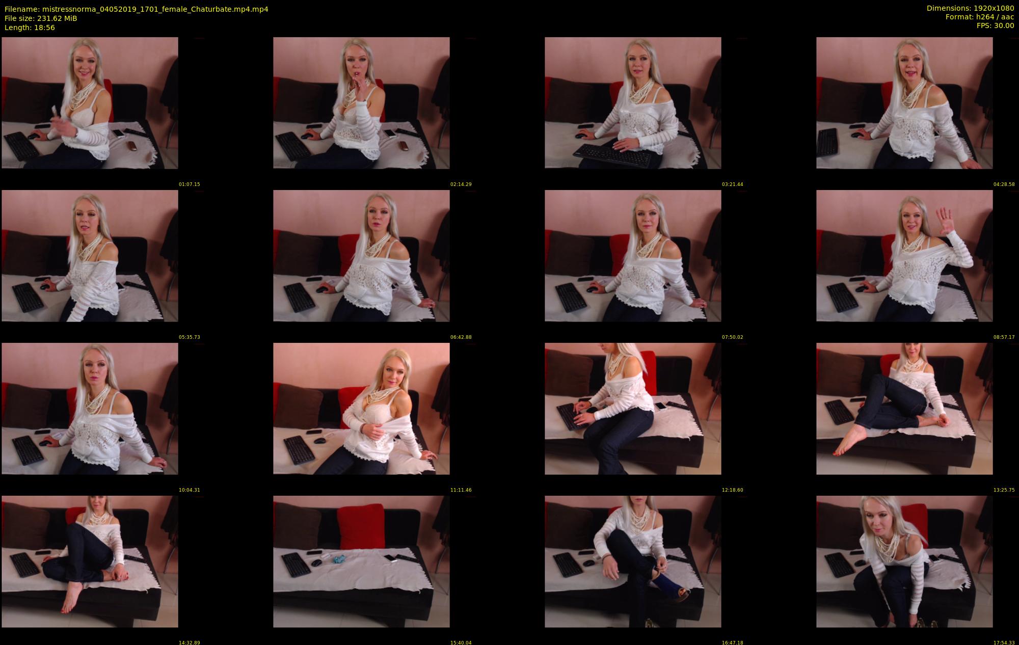 mistressnorma — 19 minute Chaturbate female cam show recording, 1080p, May 4, 2019
