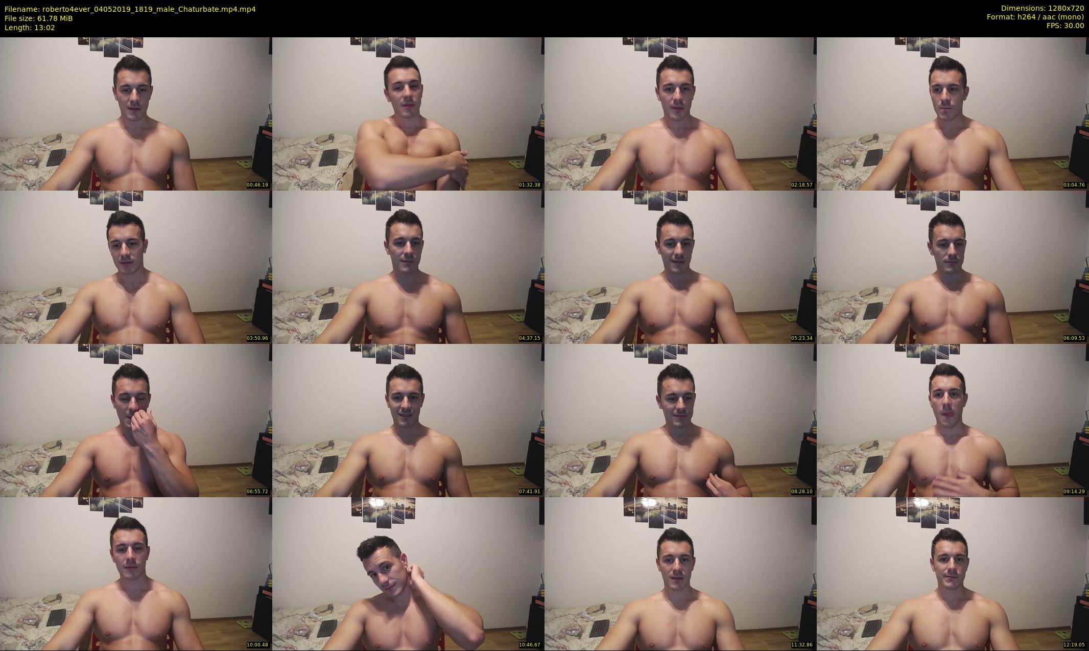 roberto4ever — 14 minute Chaturbate male cam show recording, 720p, May 4, 2019