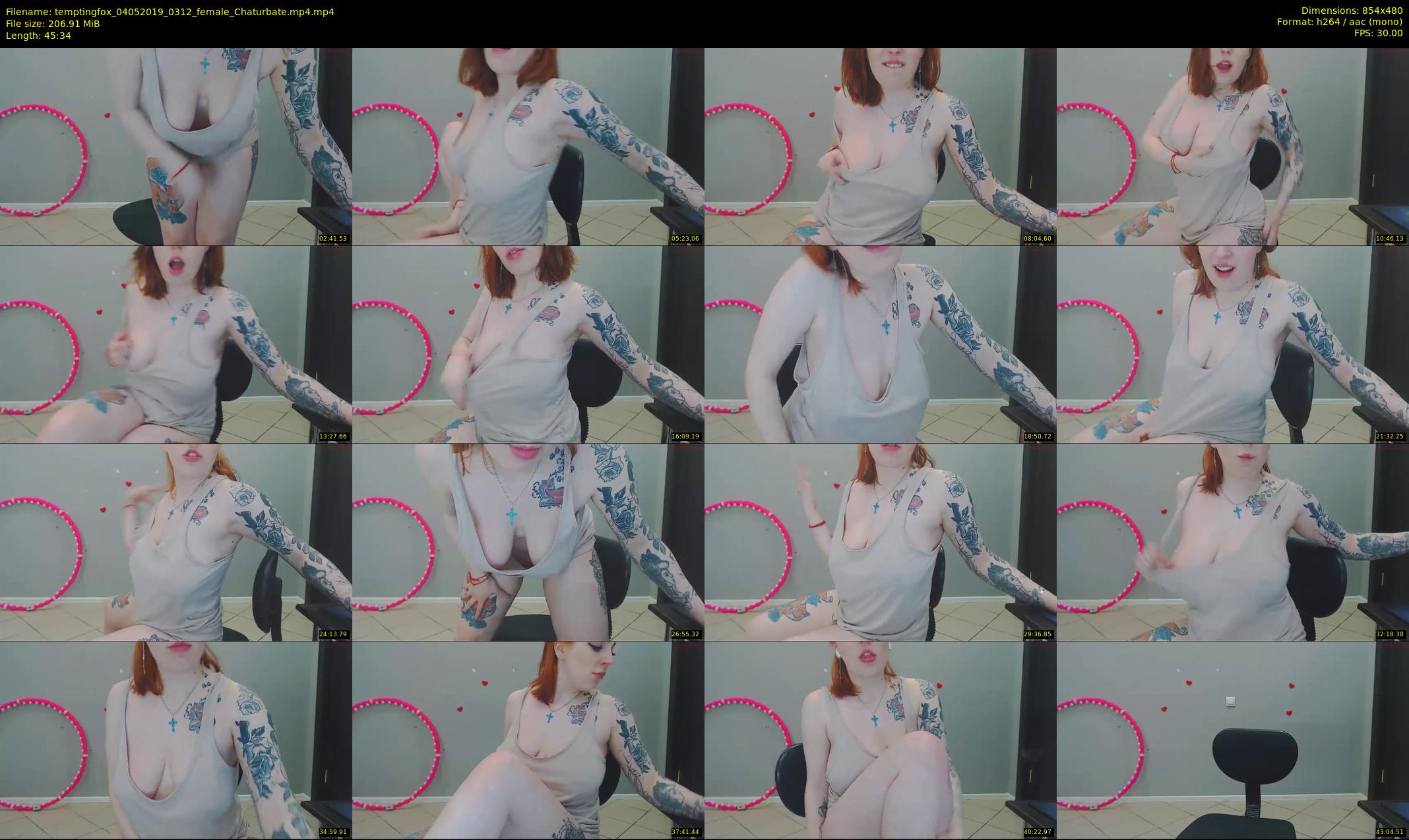 temptingfox — 46 minute Chaturbate female cam show recording, 480p, May 4, 2019