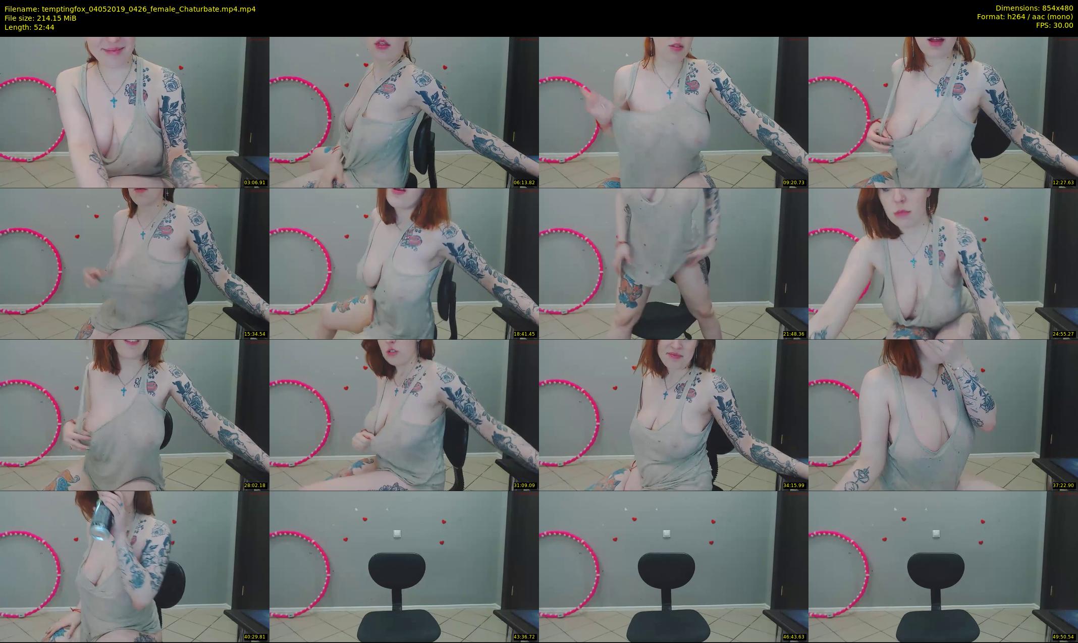 temptingfox — 53 minute Chaturbate female cam show recording, 480p, May 4, 2019