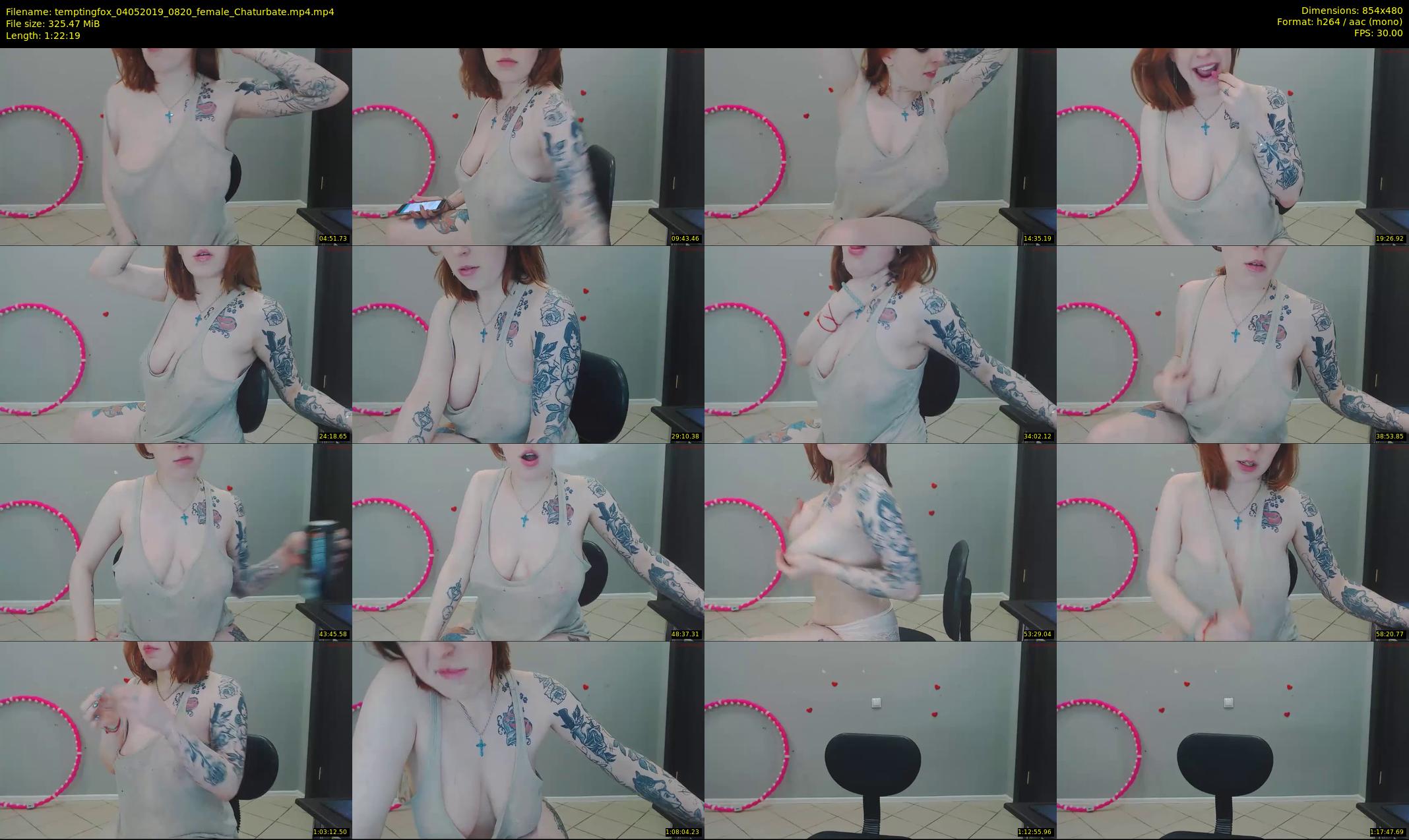 temptingfox — 83 minute Chaturbate female cam show recording, 480p, May 4, 2019