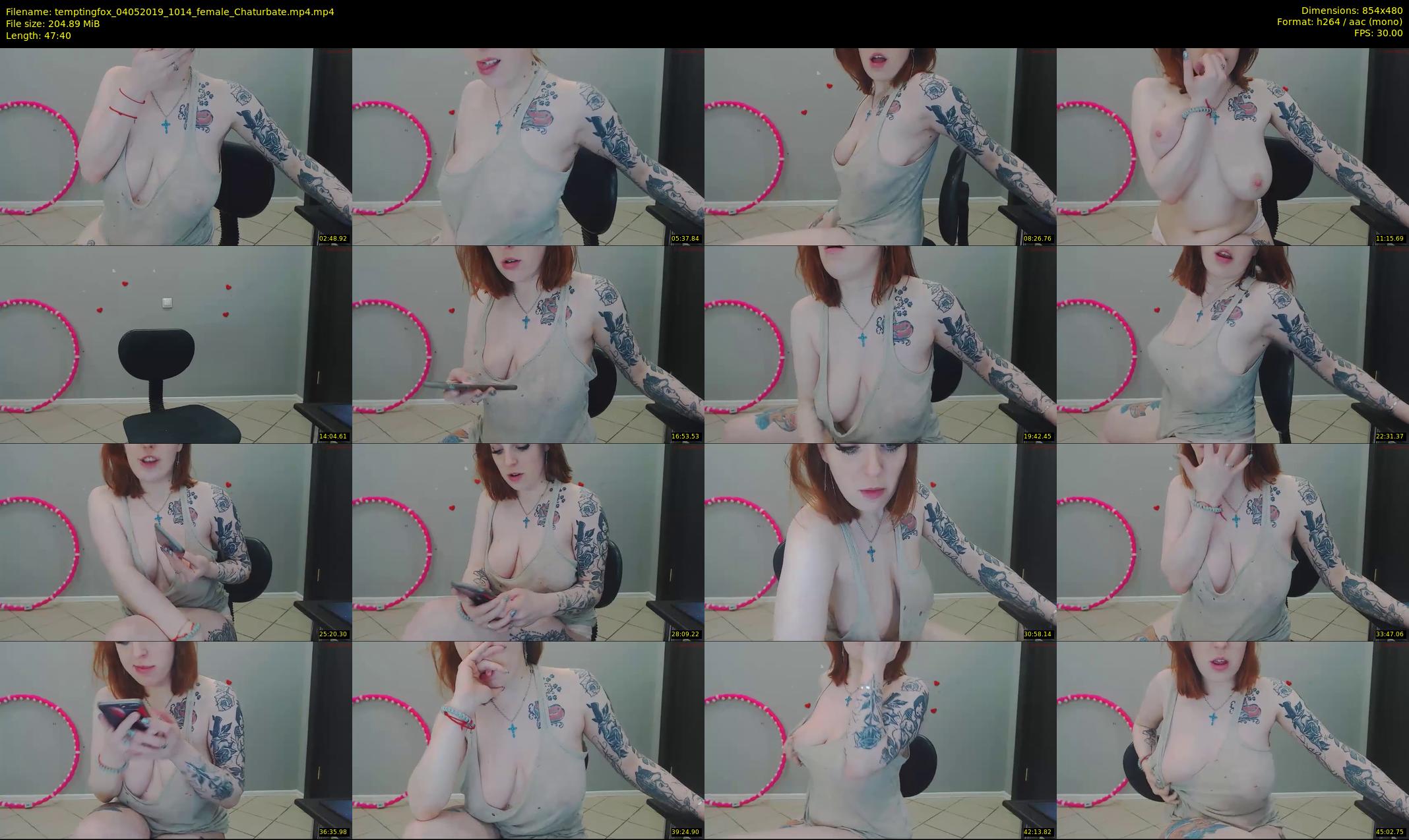 temptingfox — 48 minute Chaturbate female cam show recording, 480p, May 4, 2019