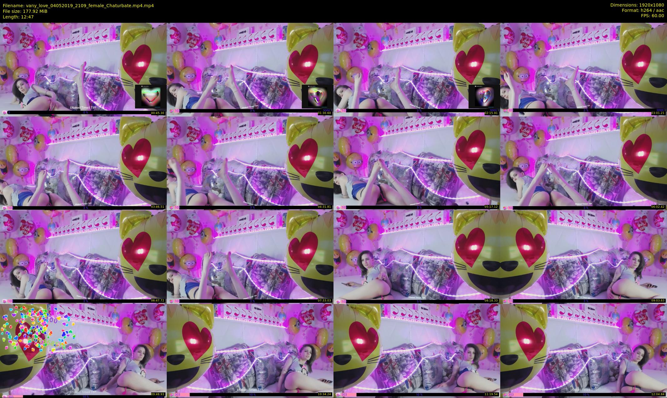 vany_love — 13 minute Chaturbate female cam show recording, 1080p, May 4, 2019