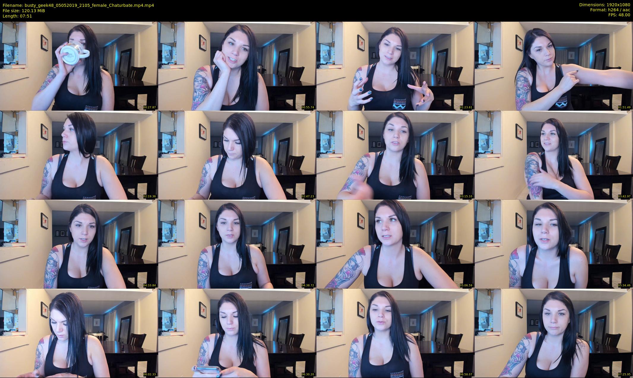 busty_geek48 — 8 minute Chaturbate female cam show recording, 1080p, May 5, 2019