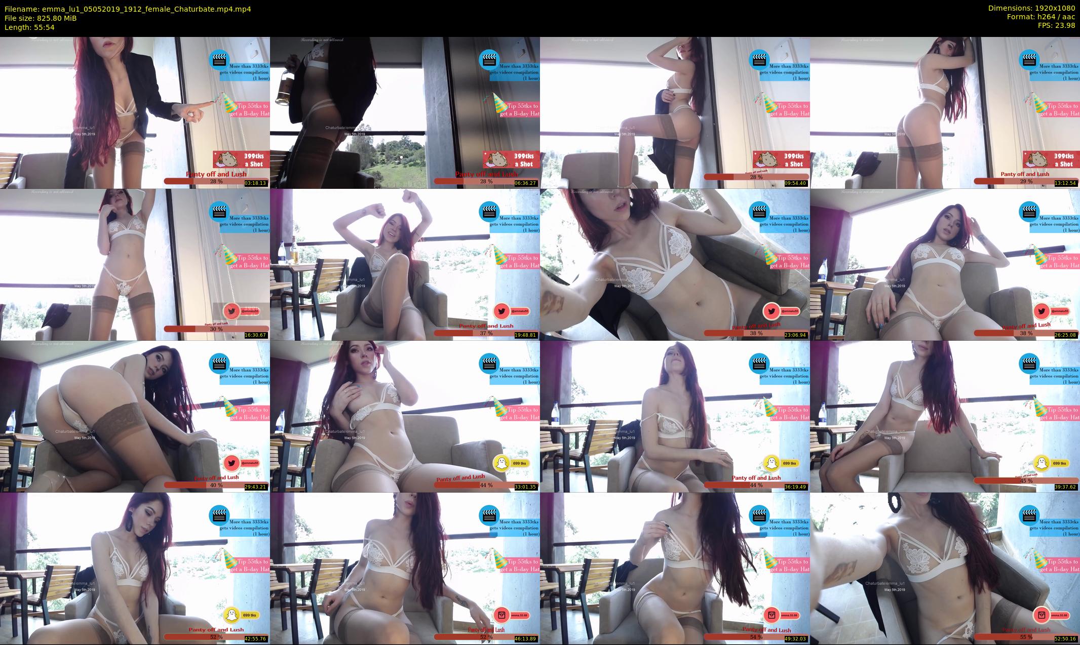 emma_lu1 — 56 minute Chaturbate female cam show recording, 1080p, May 5, 2019