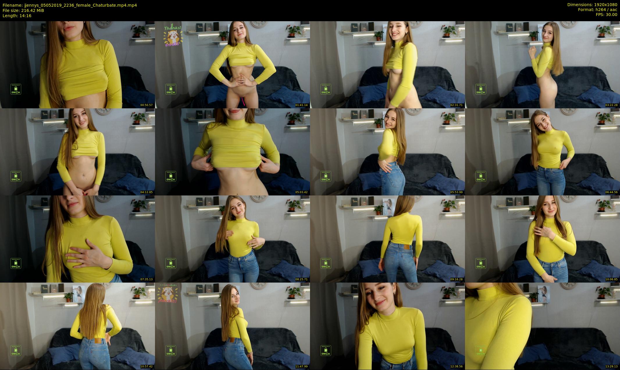 jjennys — 15 minute Chaturbate female cam show recording, 1080p, May 5, 2019