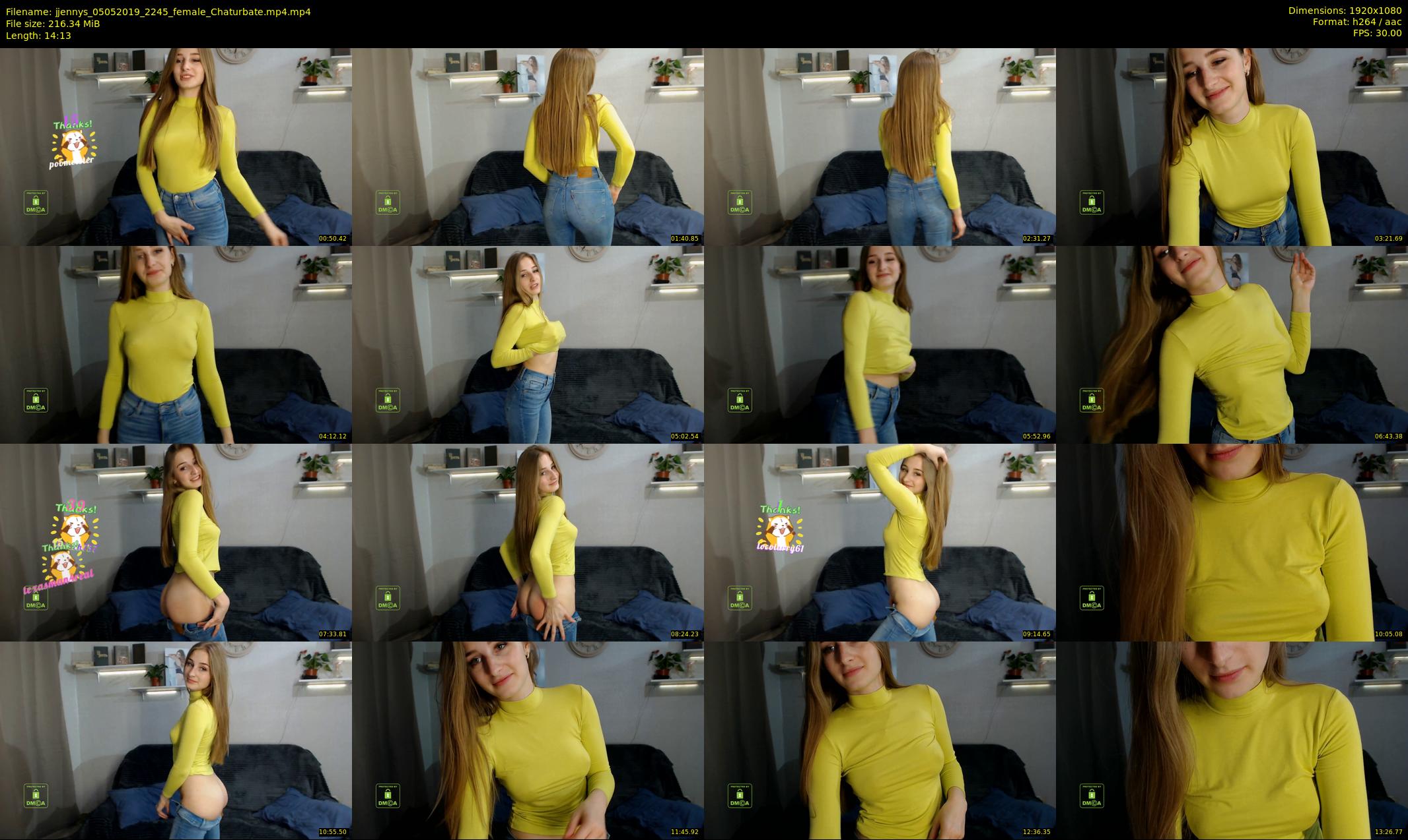 jjennys — 15 minute Chaturbate female cam show recording, 1080p, May 5, 2019