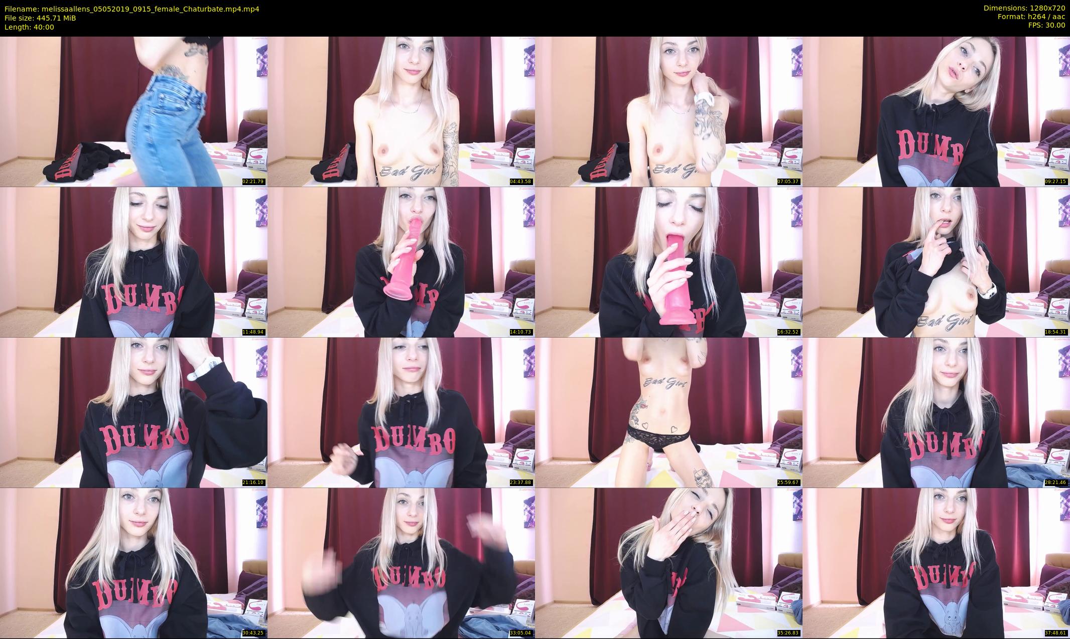 melissaallens — 40 minute Chaturbate female cam show recording, 720p, May 5, 2019