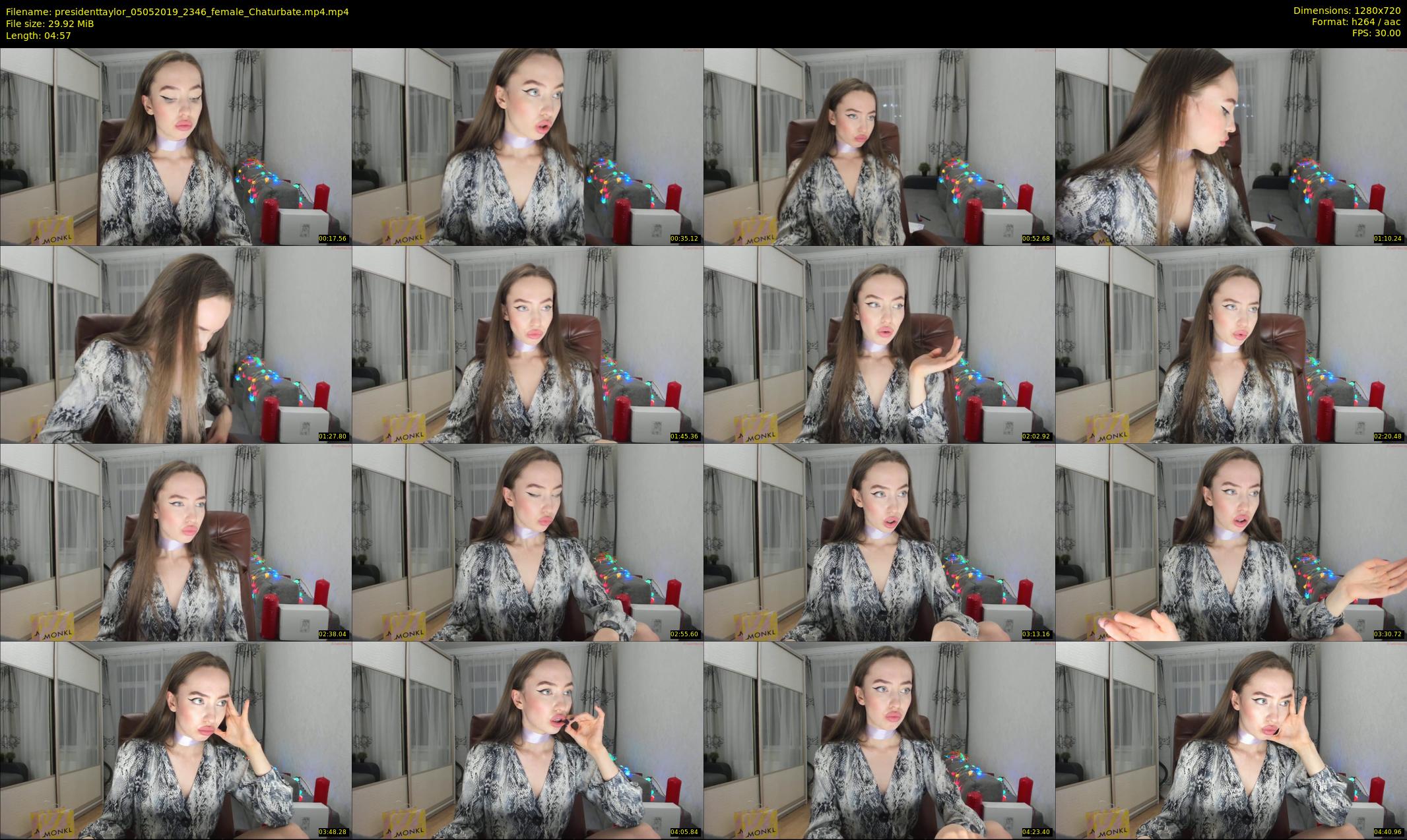 presidenttaylor — 5 minute Chaturbate female cam show recording, 720p, May 5, 2019