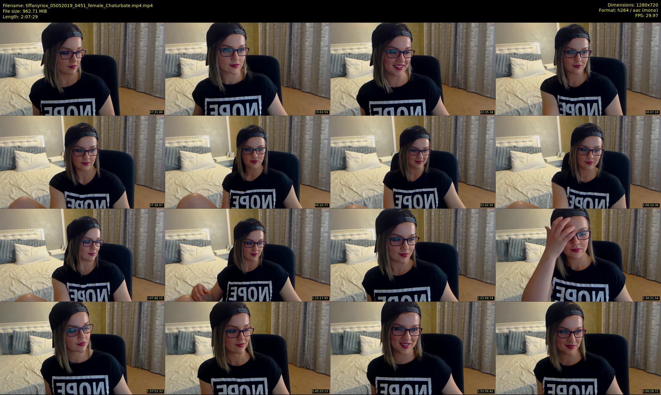 tiffanyriox — 128 minute Chaturbate female cam show recording, 720p, May 5, 2019
