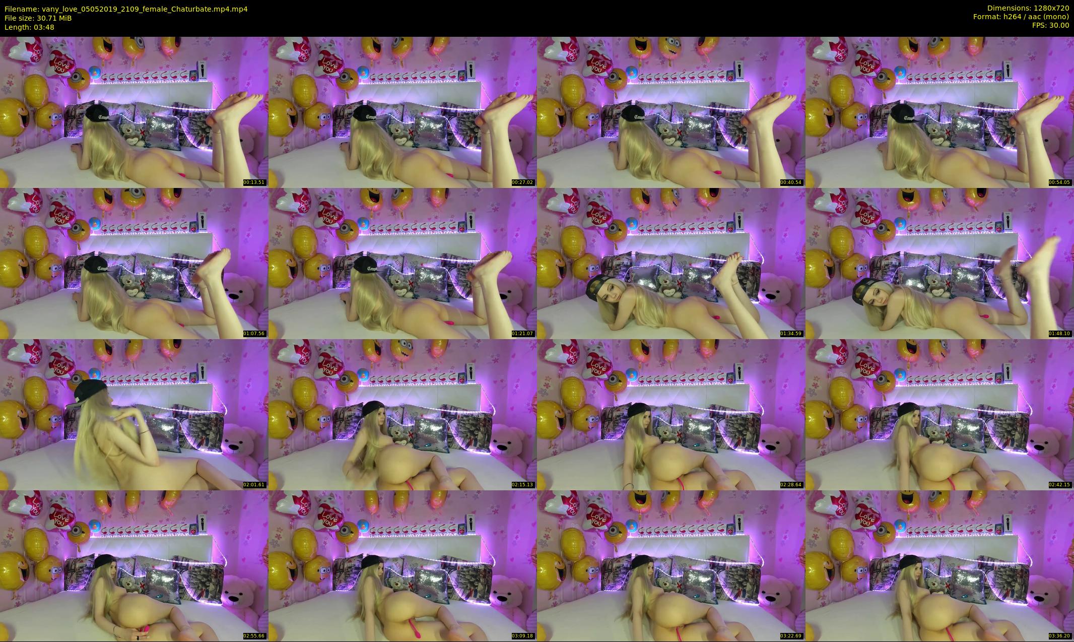 vany_love — 4 minute Chaturbate female cam show recording, 720p, May 5, 2019