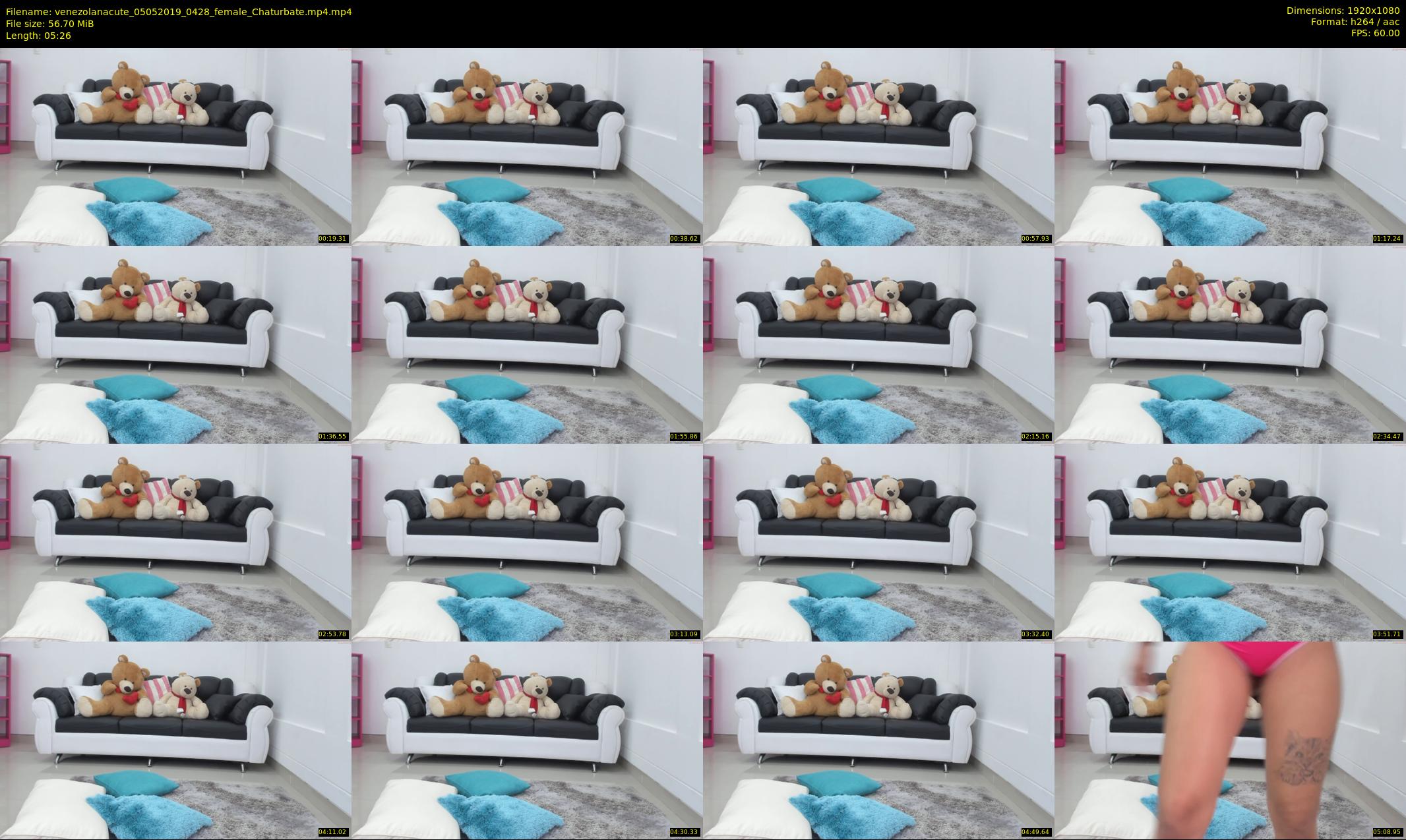 venezolanacute — 6 minute Chaturbate female cam show recording, 1080p, May 5, 2019