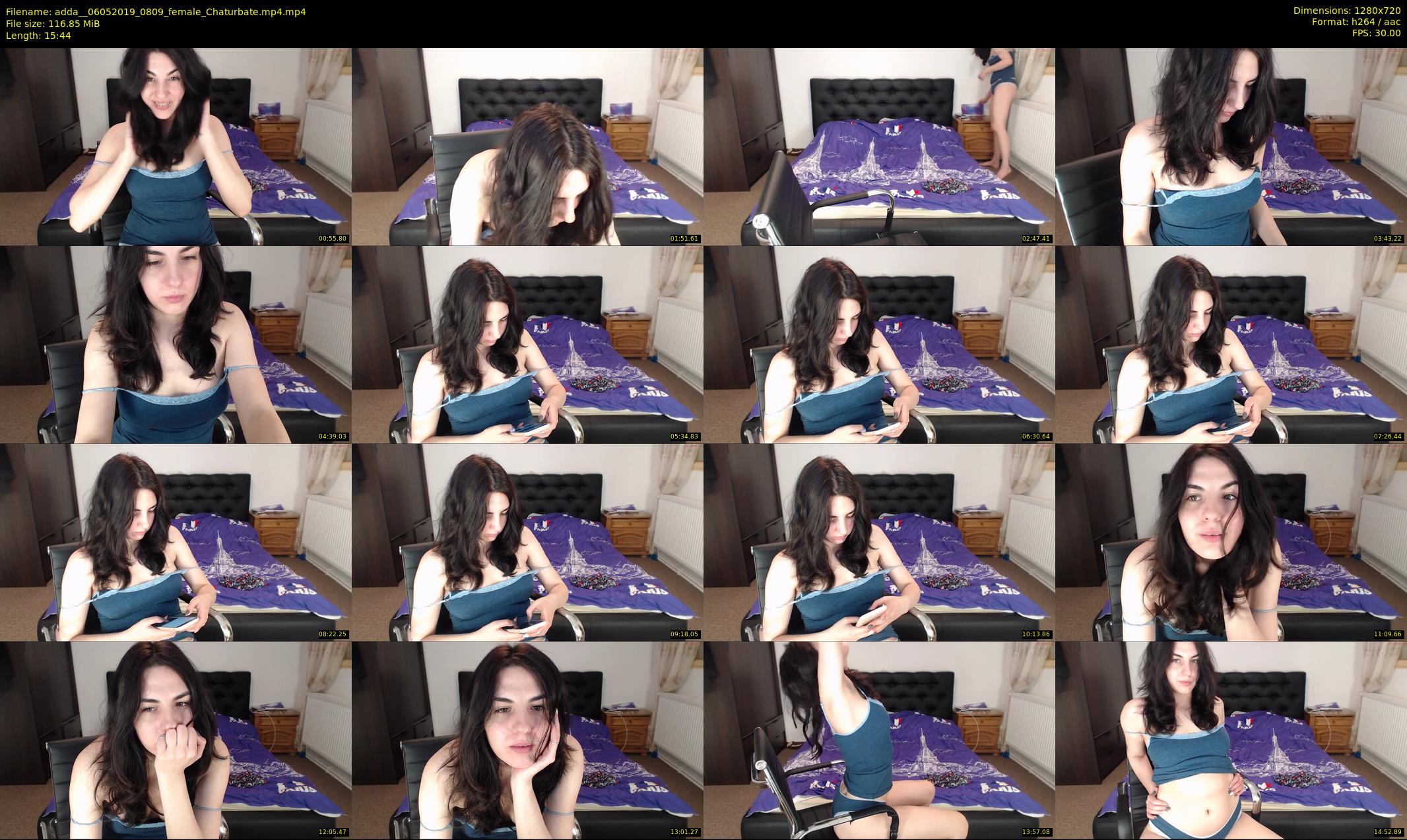 adda_ — 16 minute Chaturbate female cam show recording, 720p, May 6, 2019