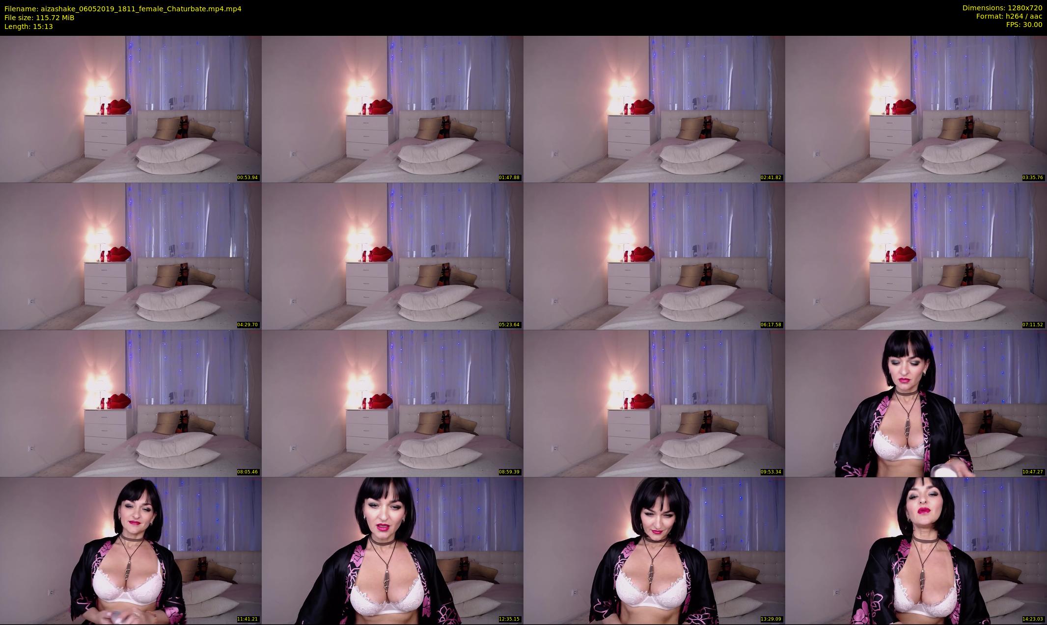 aizashake — 16 minute Chaturbate female cam show recording, 720p, May 6, 2019
