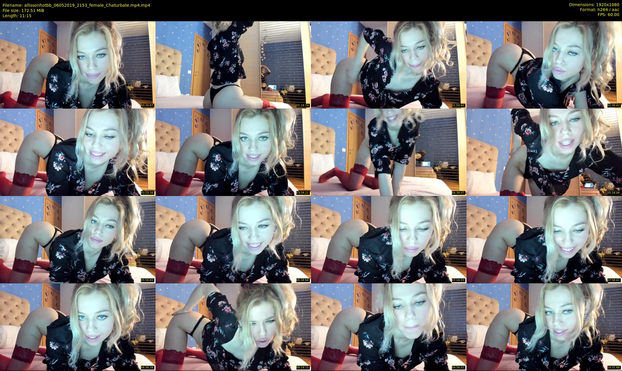 allissonhotbb — 12 minute Chaturbate female cam show recording, 1080p, May 6, 2019