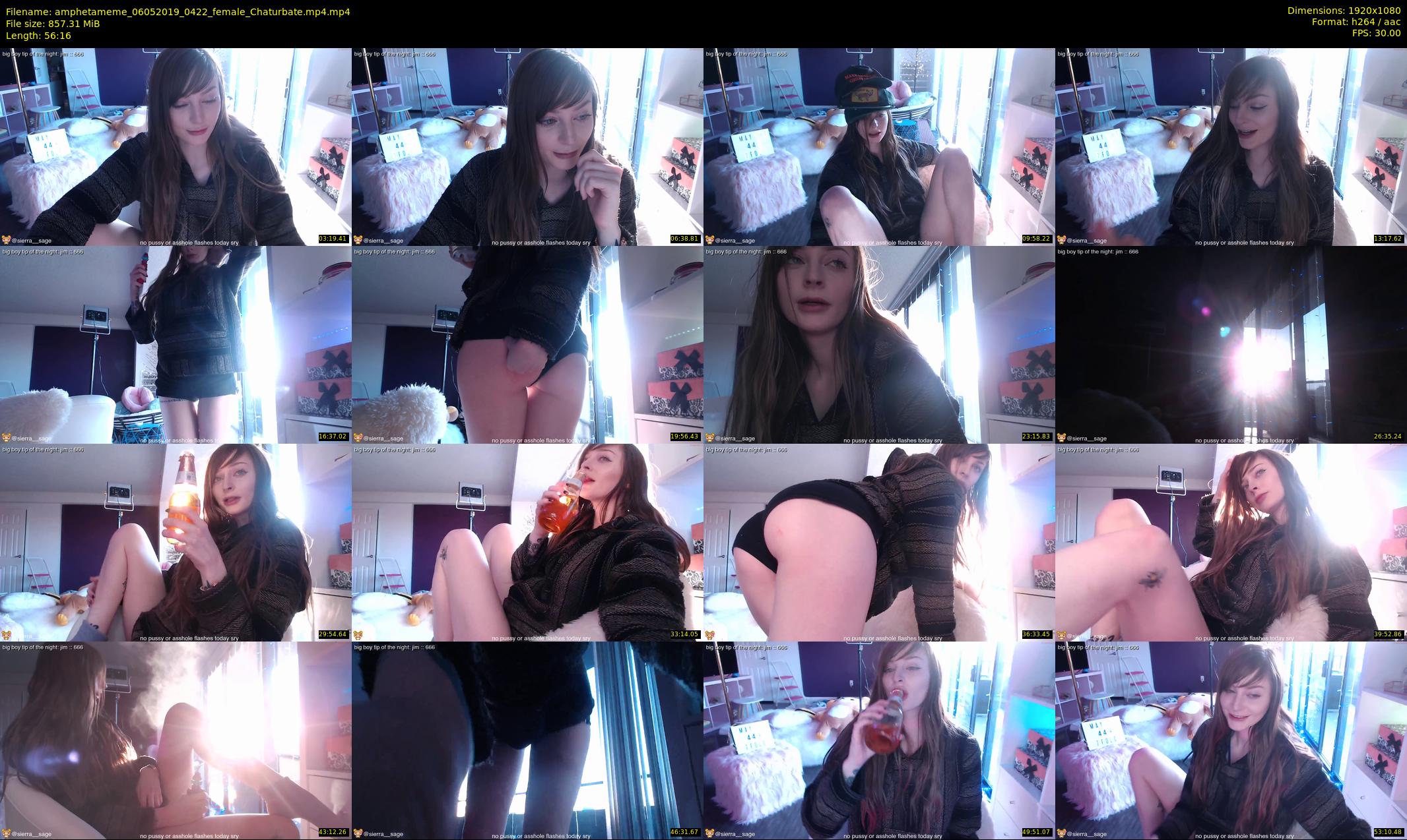 amphetameme — 57 minute Chaturbate female cam show recording, 1080p, May 6, 2019