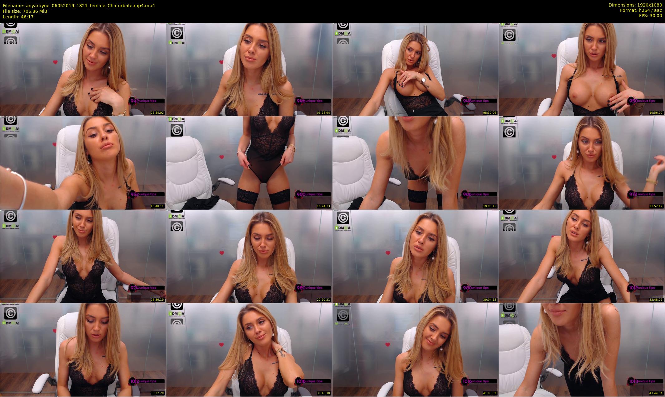 anyarayne — 47 minute Chaturbate female cam show recording, 1080p, May 6, 2019