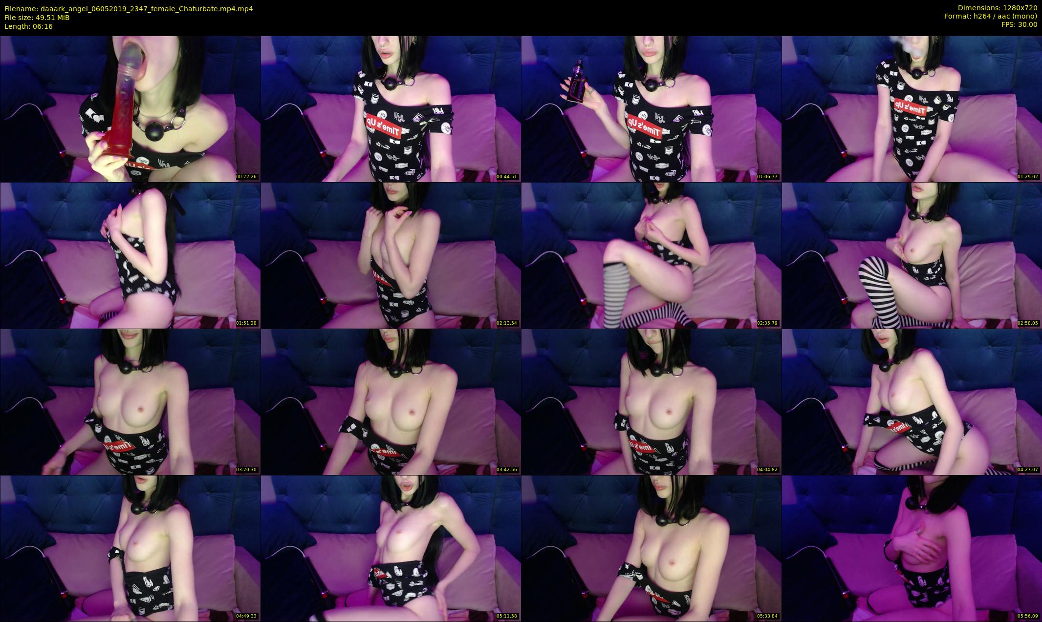 daaark_angel — 7 minute Chaturbate female cam show recording, 720p, May 6, 2019