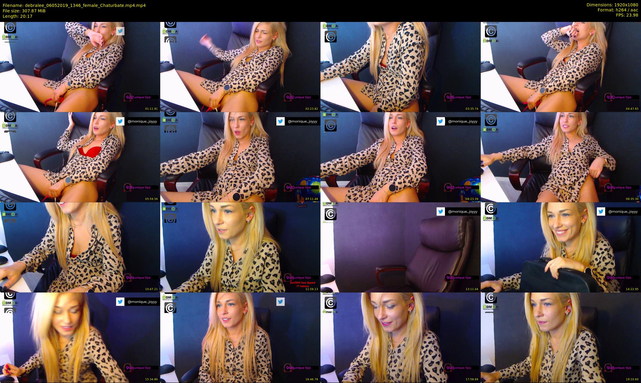 debralee — 21 minute Chaturbate female cam show recording, 1080p, May 6, 2019
