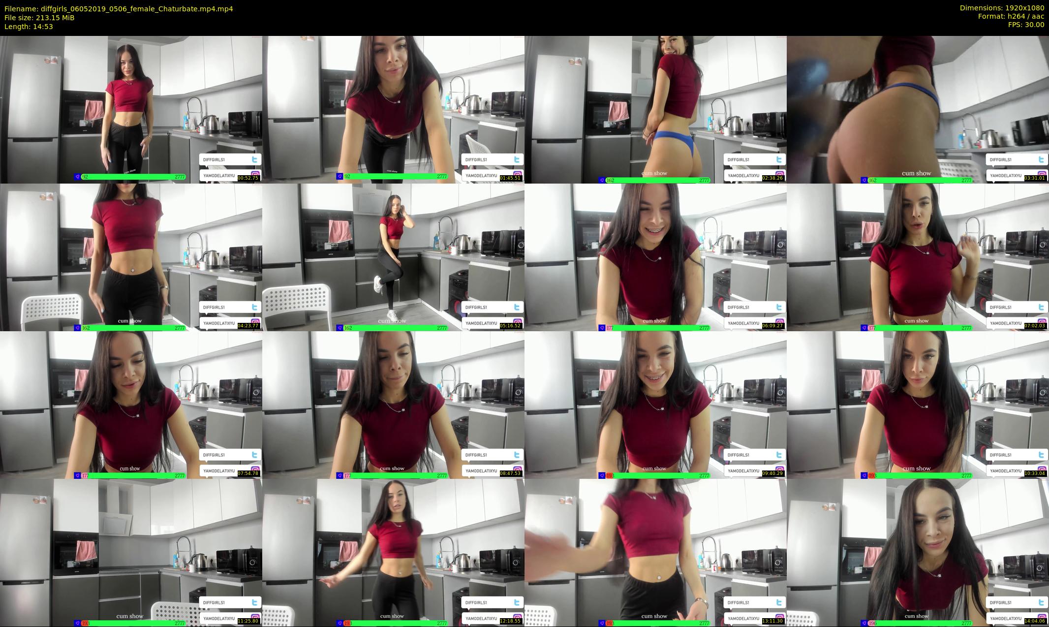 diffgirls — 15 minute Chaturbate female cam show recording, 1080p, May 6, 2019
