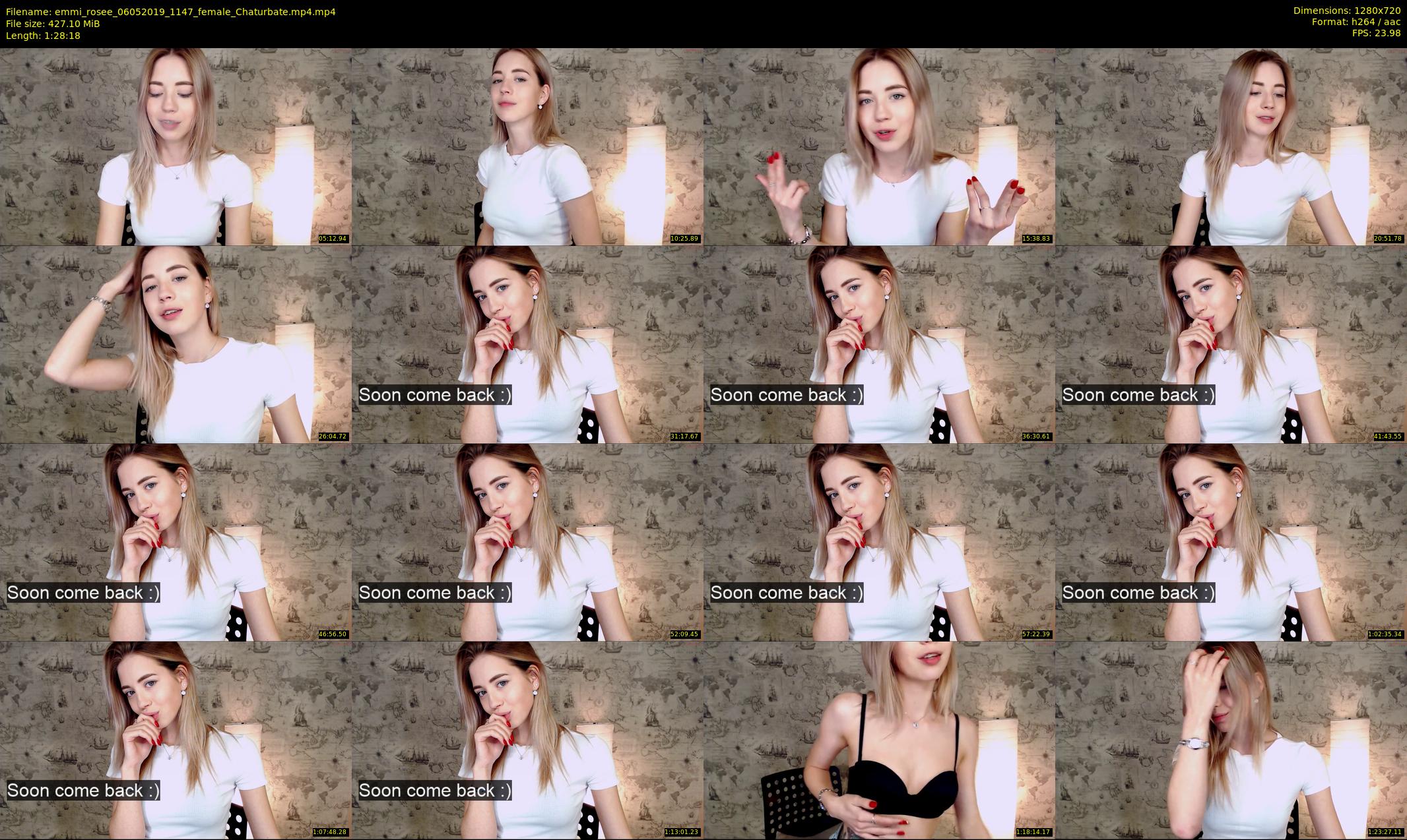 emmi_rosee — 89 minute Chaturbate female cam show recording, 720p, May 6, 2019