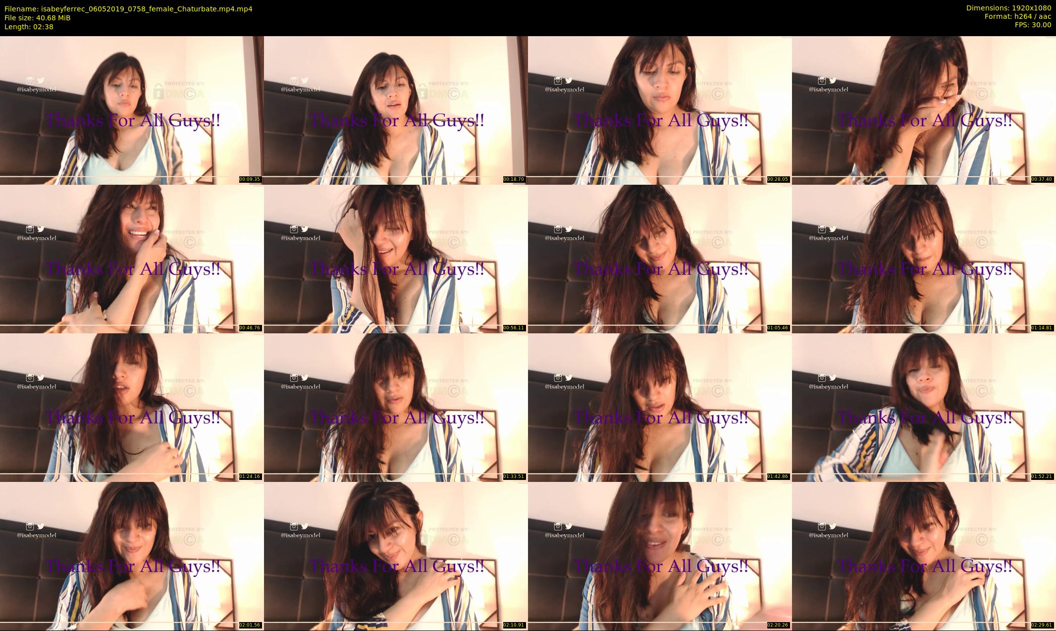 isabeyferrec — 3 minute Chaturbate female cam show recording, 1080p, May 6, 2019