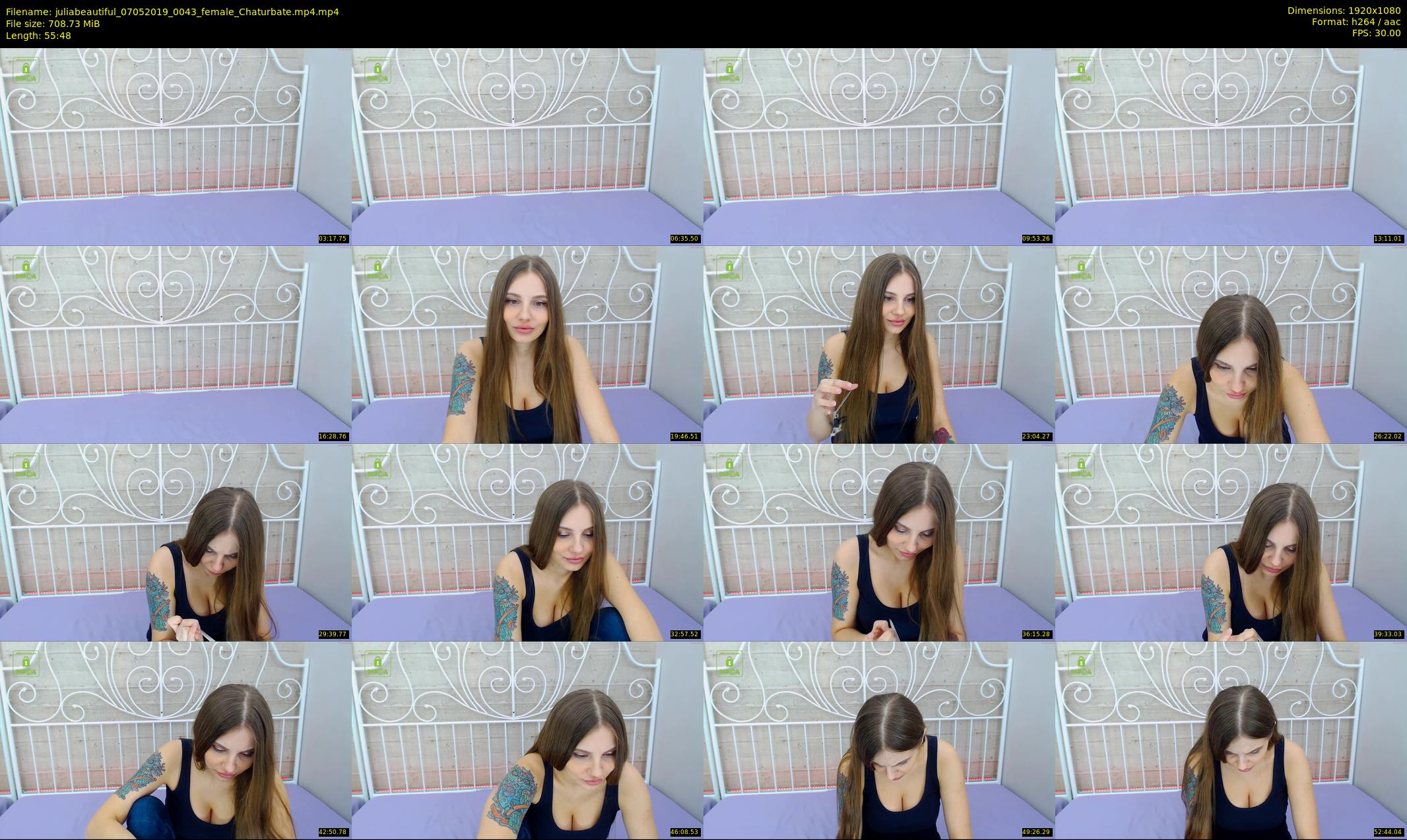 juliabeautiful — 56 minute Chaturbate female cam show recording, 1080p, May 7, 2019