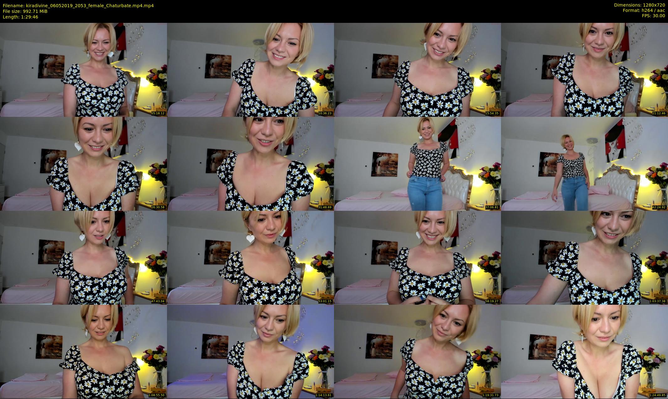 kiradivine — 90 minute Chaturbate female cam show recording, 720p, May 6, 2019