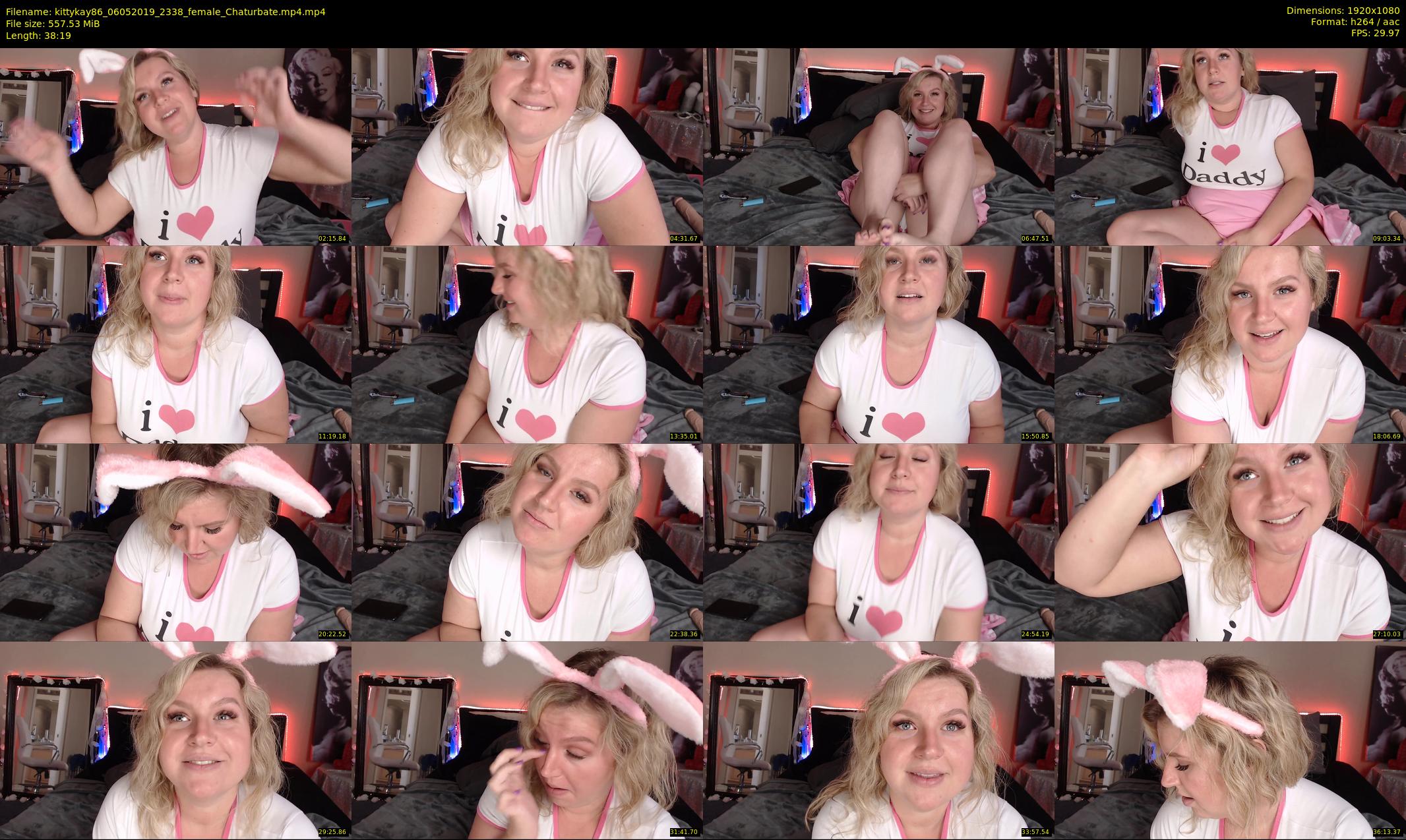 kittykay86 — 39 minute Chaturbate female cam show recording, 1080p, May 6, 2019