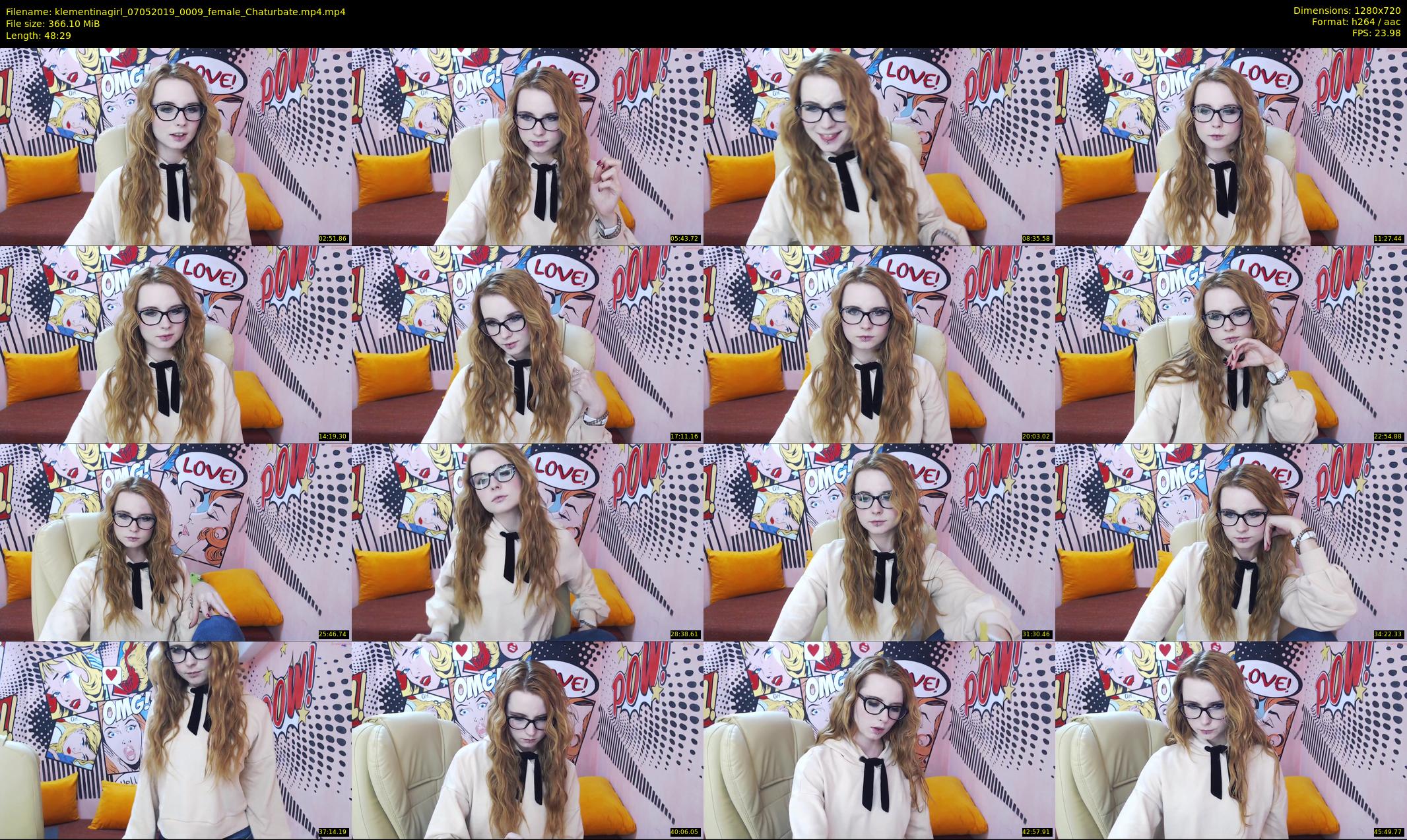 klementinagirl — 49 minute Chaturbate female cam show recording, 720p, May 7, 2019
