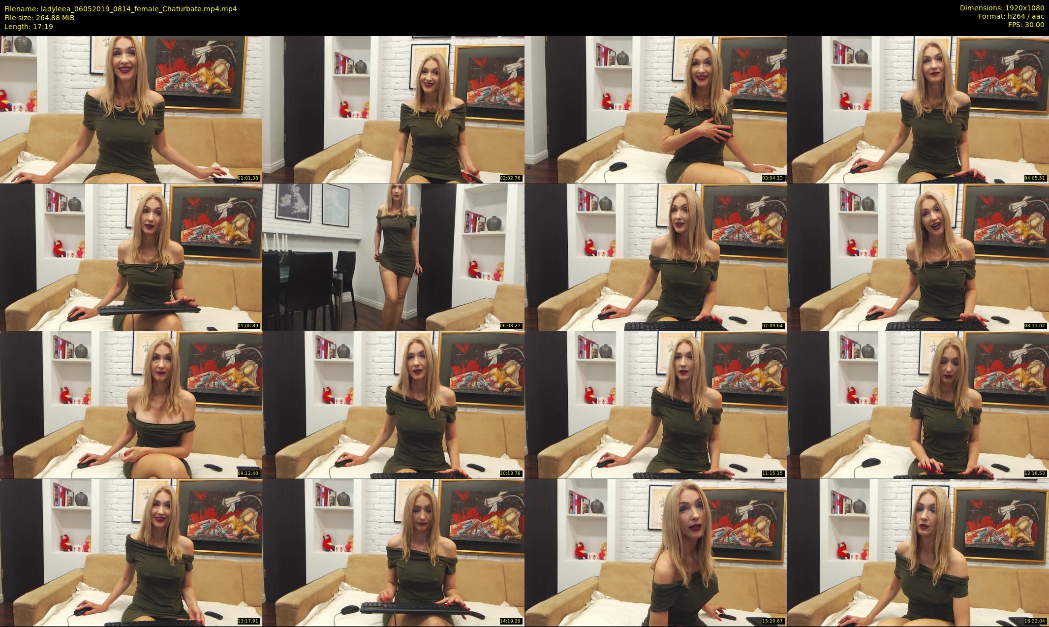 ladyleea — 18 minute Chaturbate female cam show recording, 1080p, May 6, 2019
