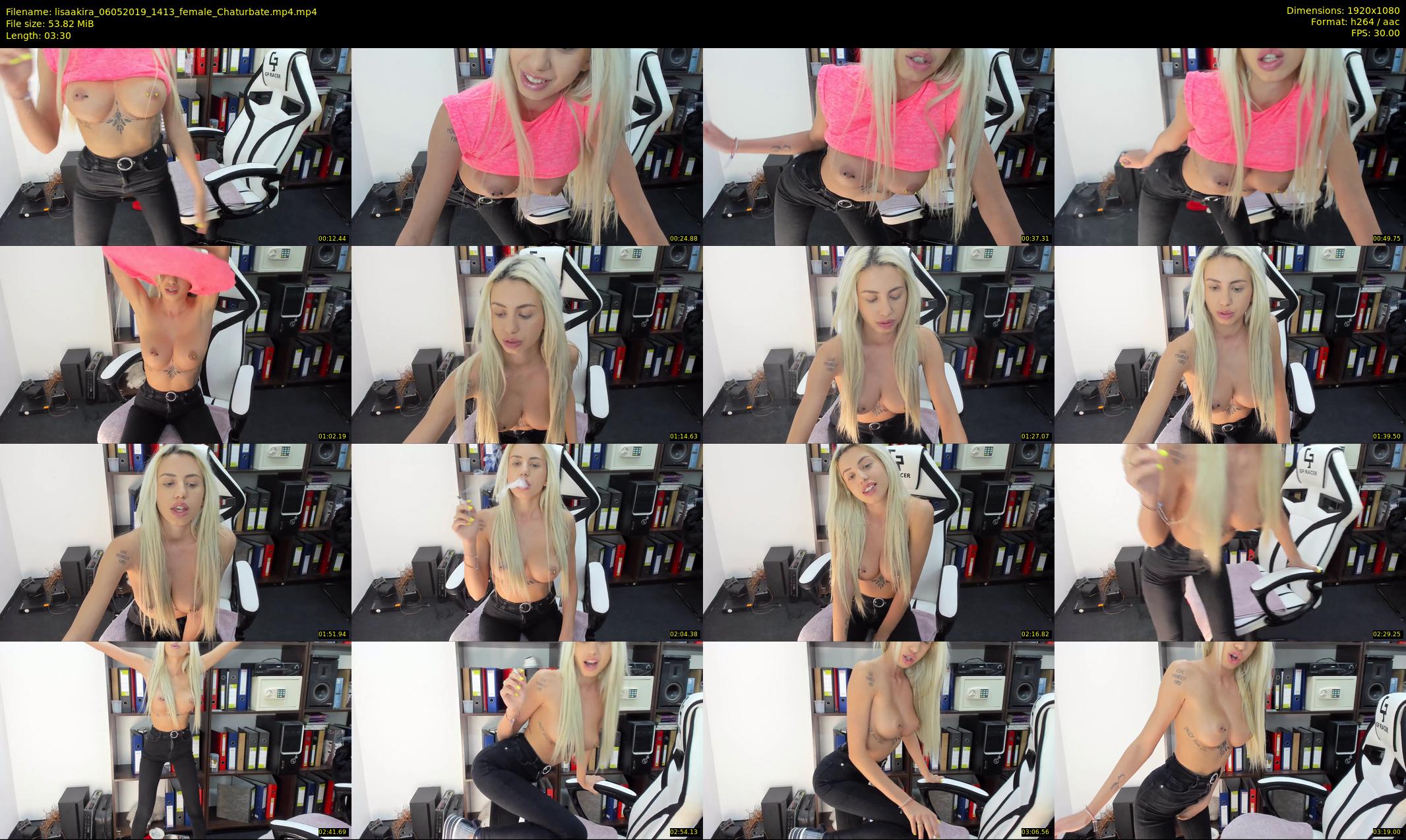 lisaakira — 4 minute Chaturbate female cam show recording, 1080p, May 6, 2019