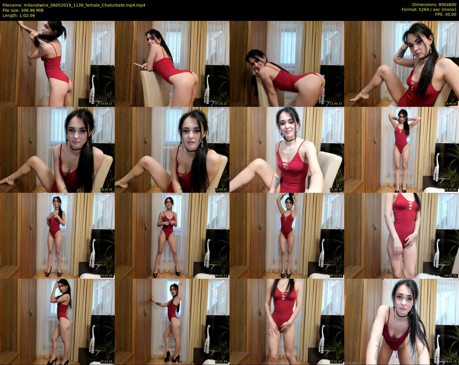 milanatwice — 63 minute Chaturbate female cam show recording, 480p, May 6, 2019