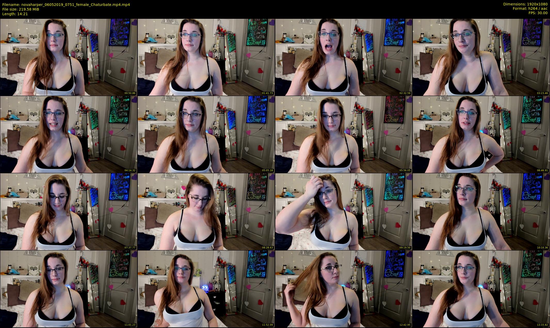 novaharper — 15 minute Chaturbate female cam show recording, 1080p, May 6, 2019