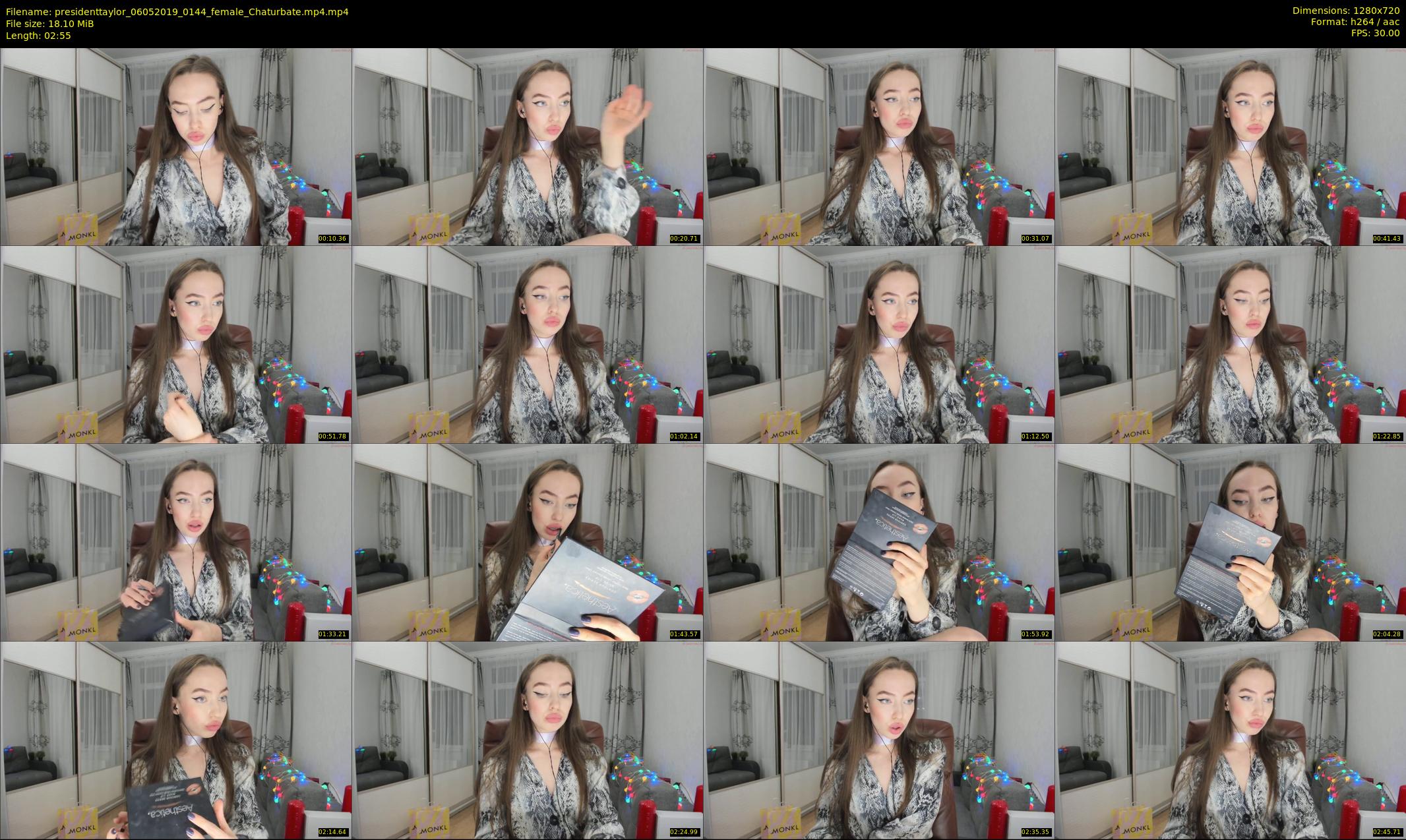 presidenttaylor — 3 minute Chaturbate female cam show recording, 720p, May 6, 2019