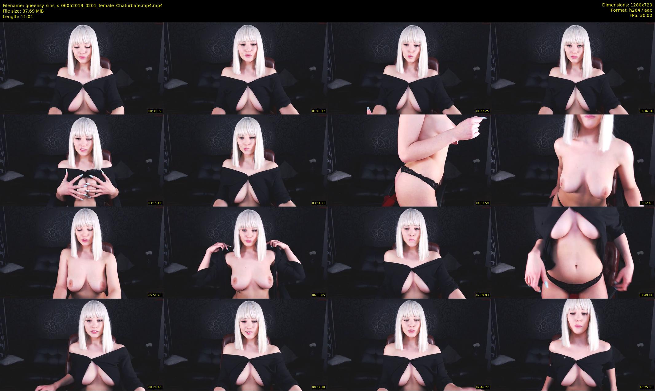 queensy_sins_x — 12 minute Chaturbate female cam show recording, 720p, May 6, 2019