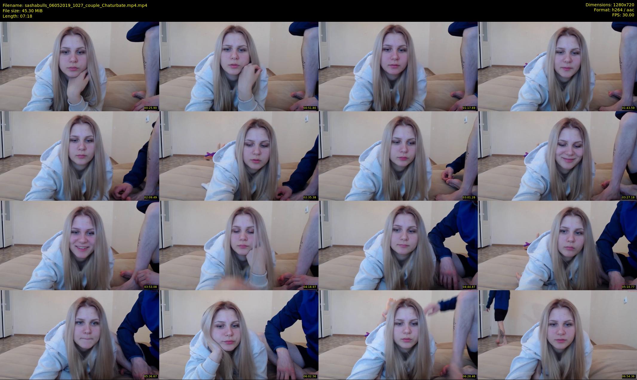 sashabulls — 8 minute Chaturbate couple cam show recording, 720p, May 6, 2019
