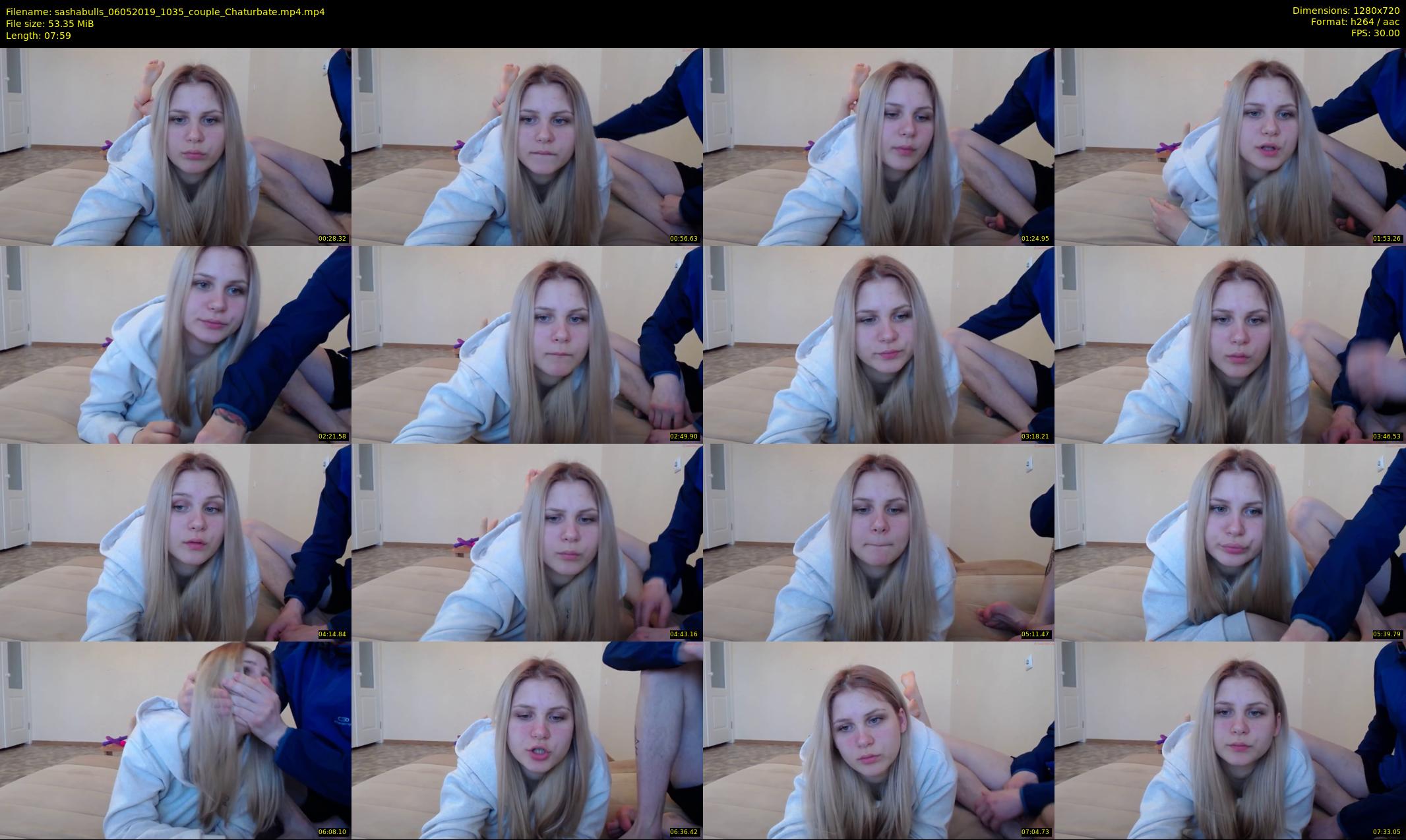 sashabulls — 8 minute Chaturbate couple cam show recording, 720p, May 6, 2019