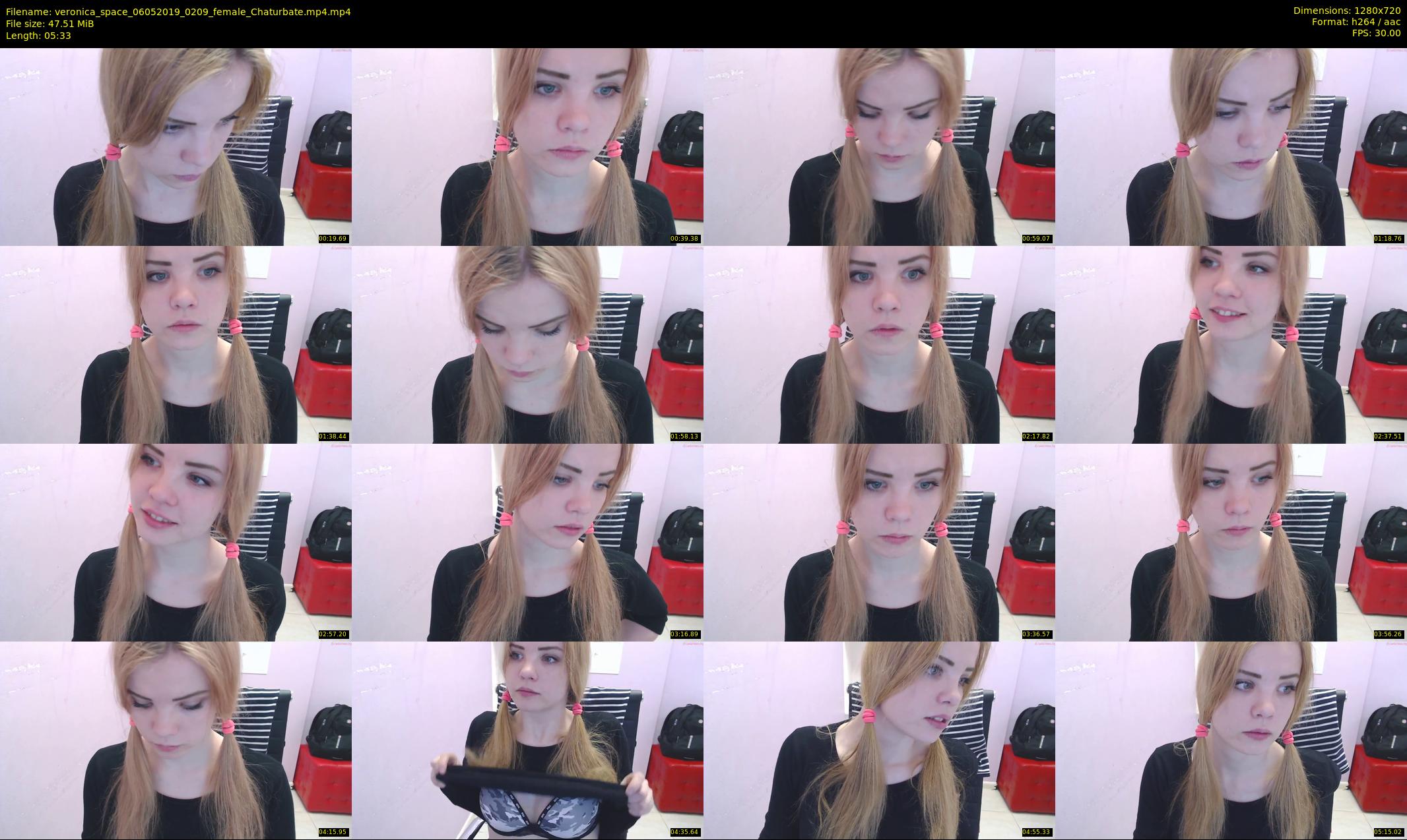veronica_space — 6 minute Chaturbate female cam show recording, 720p, May 6, 2019
