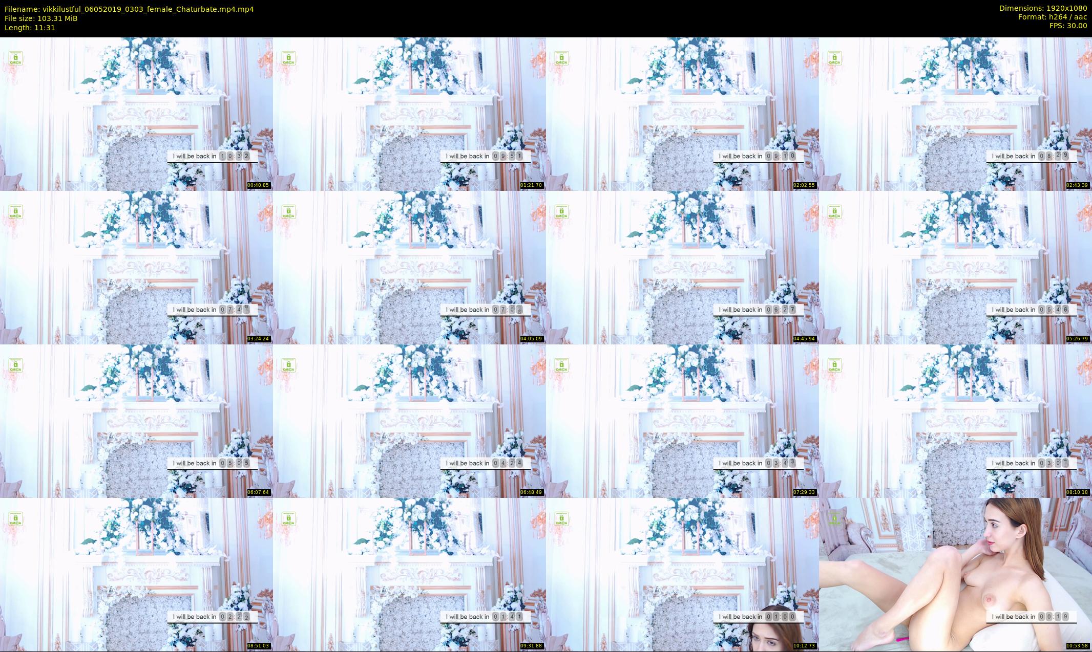 vikkilustful — 12 minute Chaturbate female cam show recording, 1080p, May 6, 2019