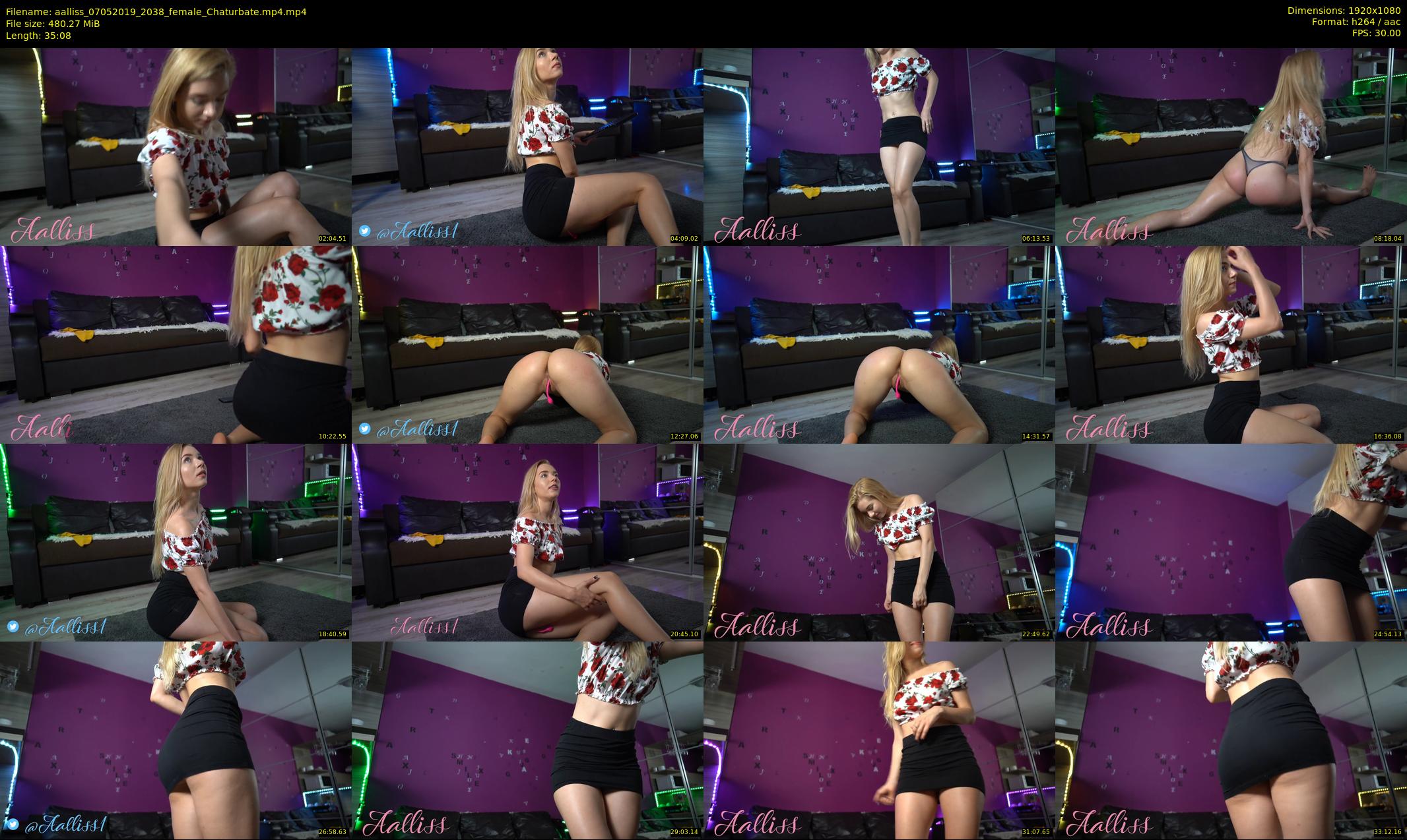 aalliss — 36 minute Chaturbate female cam show recording, 1080p, May 7, 2019