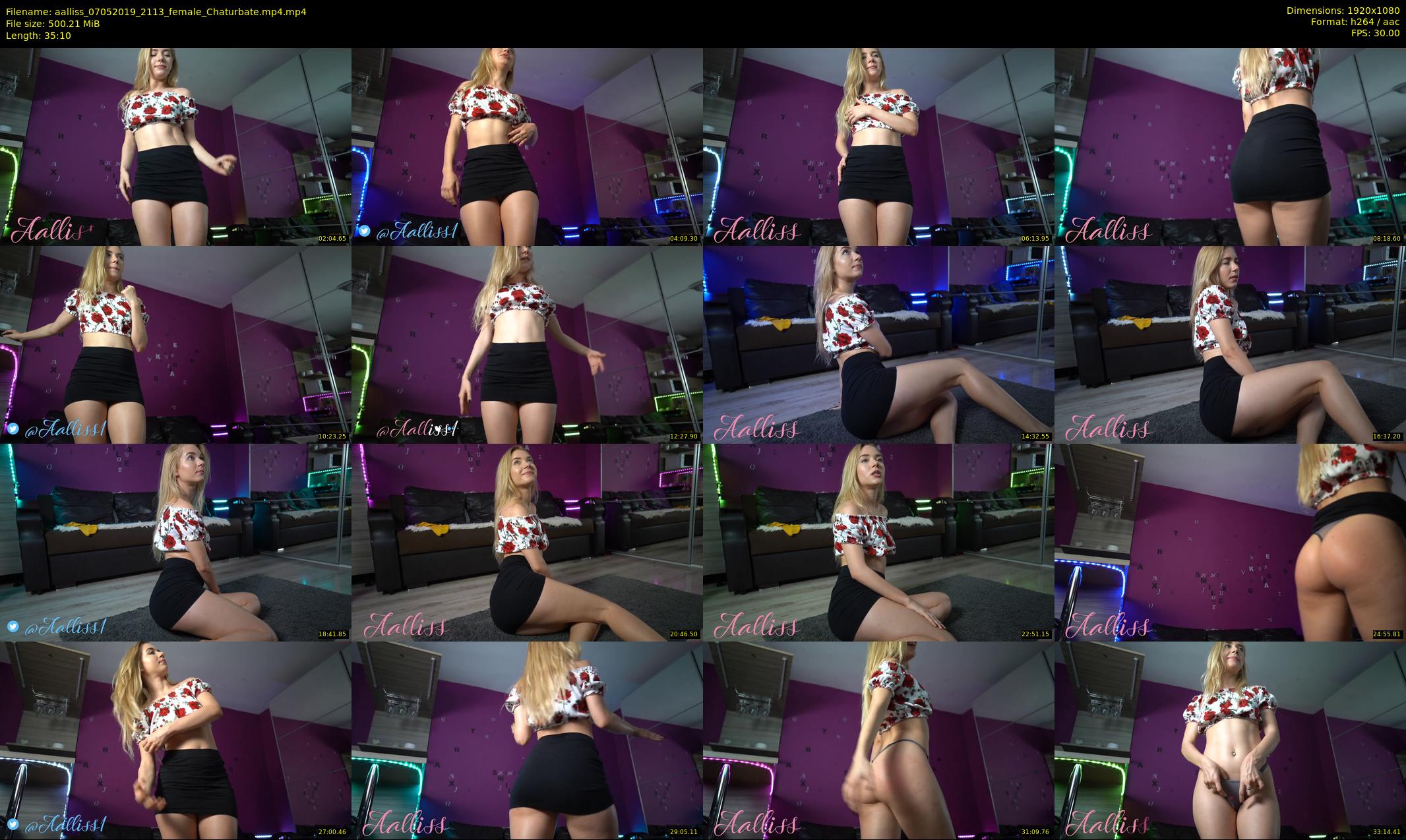 aalliss — 36 minute Chaturbate female cam show recording, 1080p, May 7, 2019